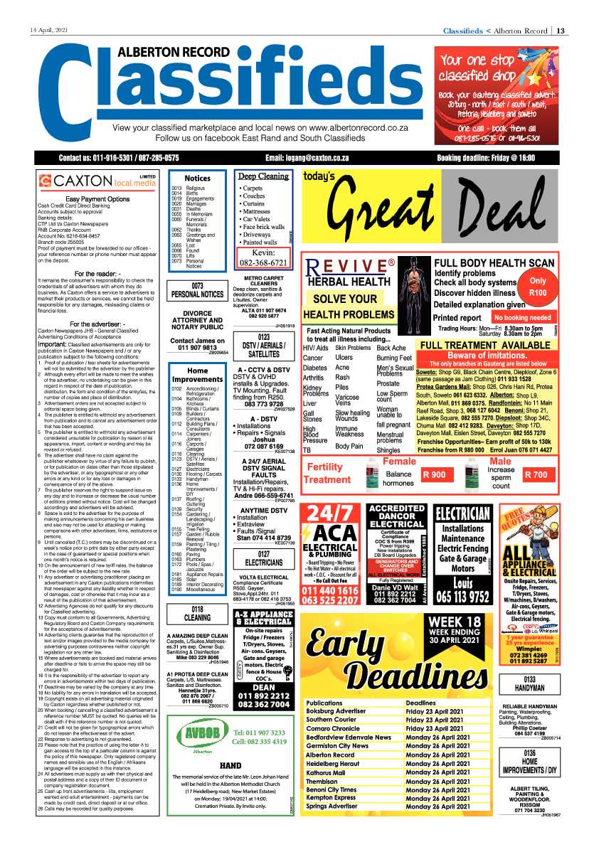 Alberton Record 16 April 2021 page 13