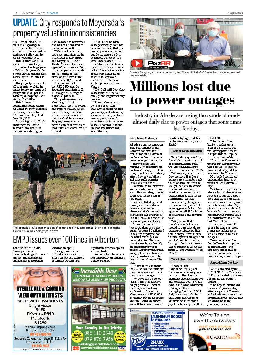 Alberton Record 16 April 2021 page 2