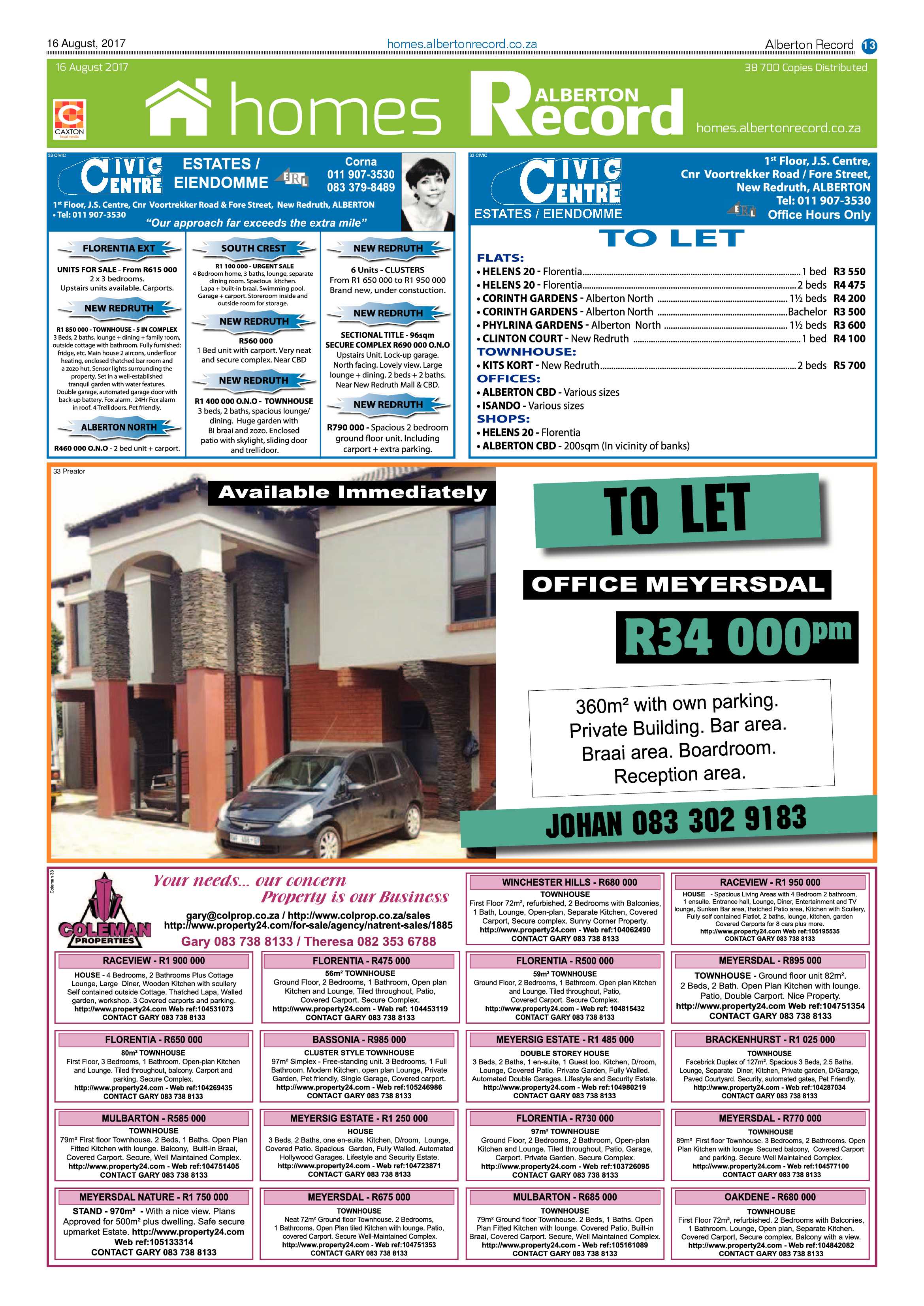 Alberton Record 16 August 2017 page 13