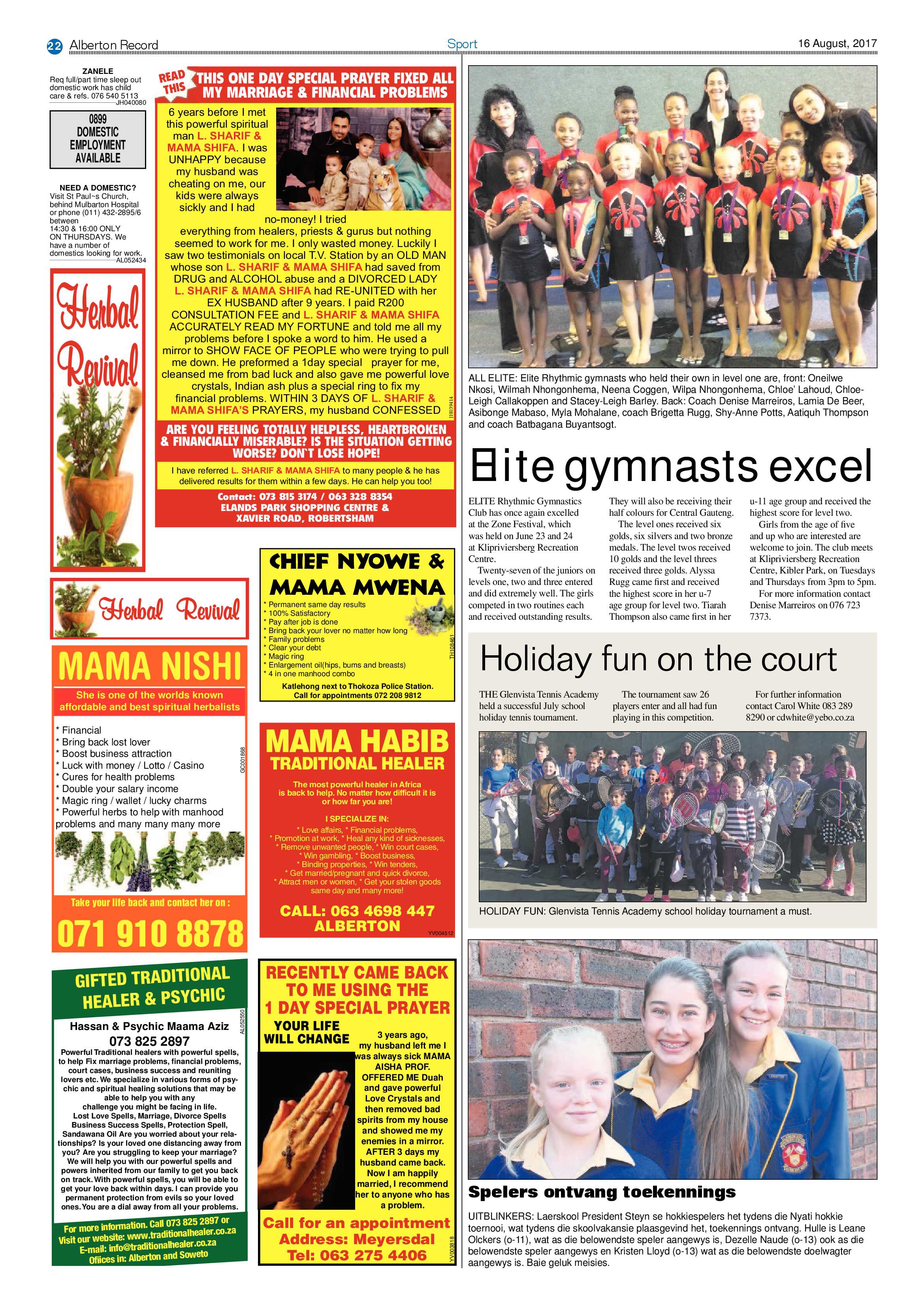 Alberton Record 16 August 2017 page 22