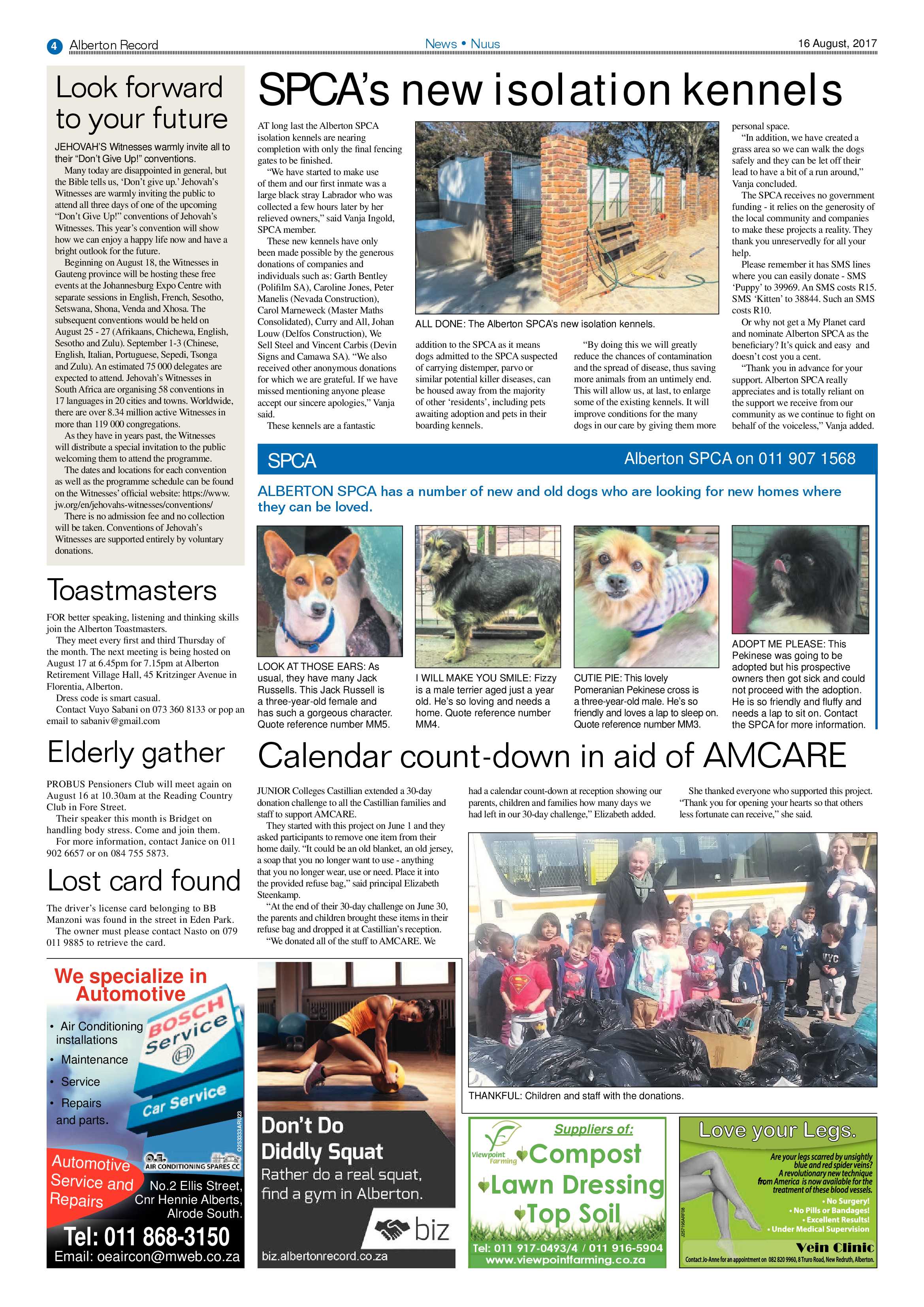 Alberton Record 16 August 2017 page 4