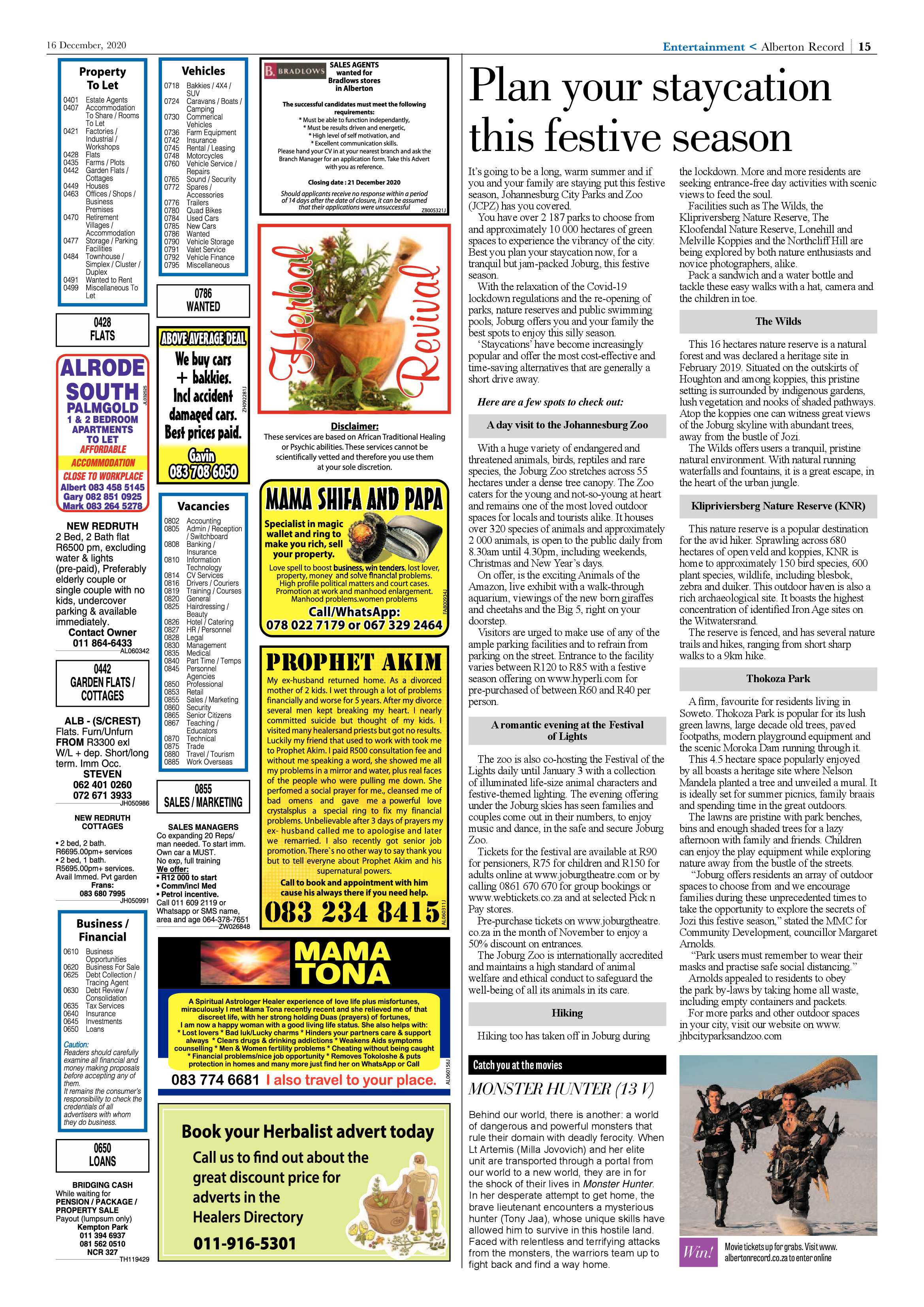 Alberton Record 16 December 2020 page 15