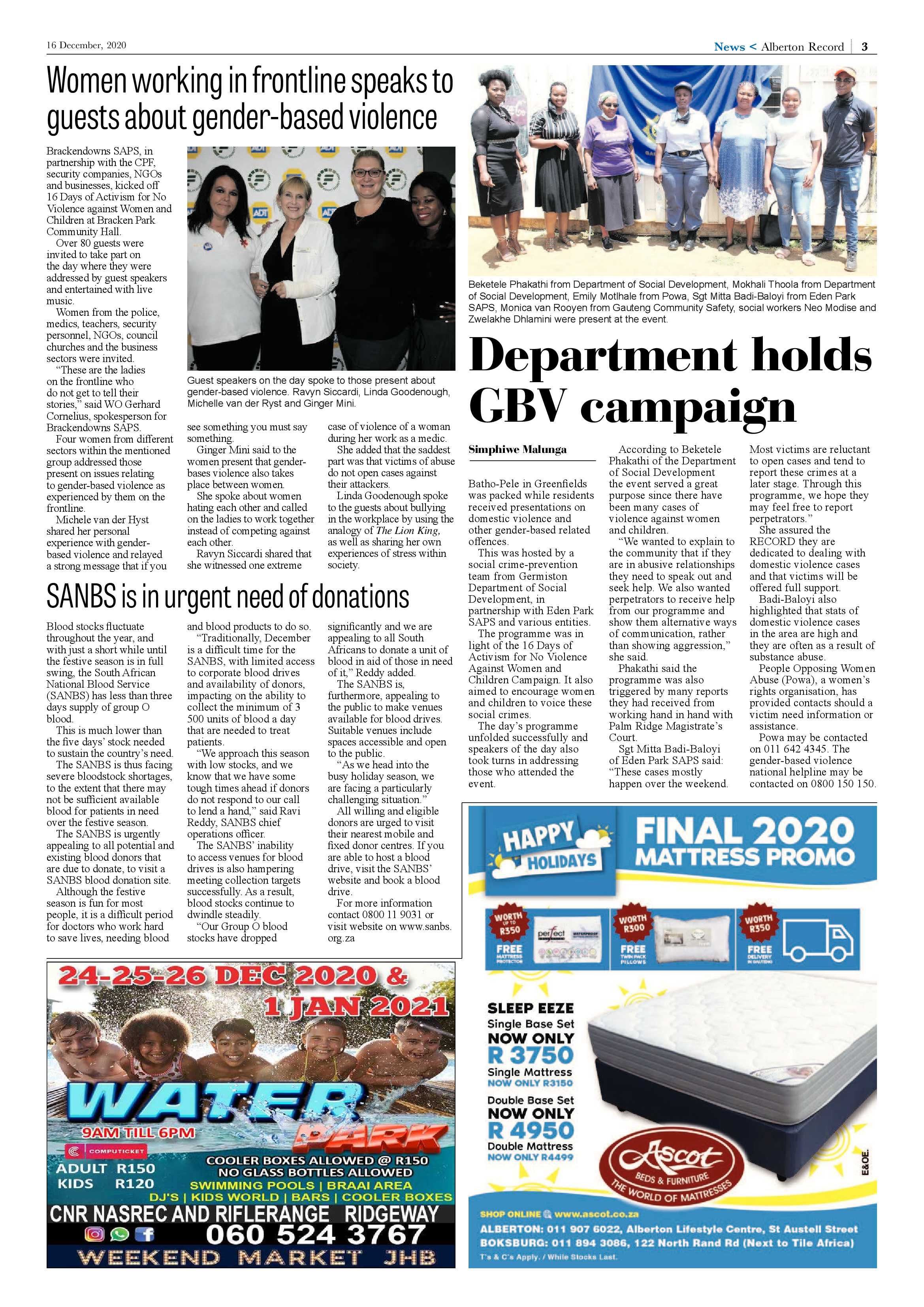 Alberton Record 16 December 2020 page 3