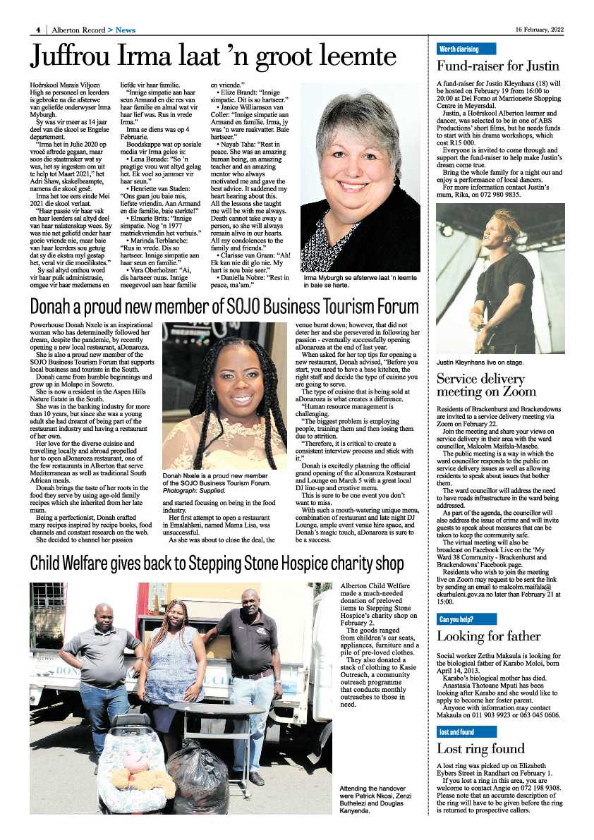 Alberton Record 16 February 2022 page 6