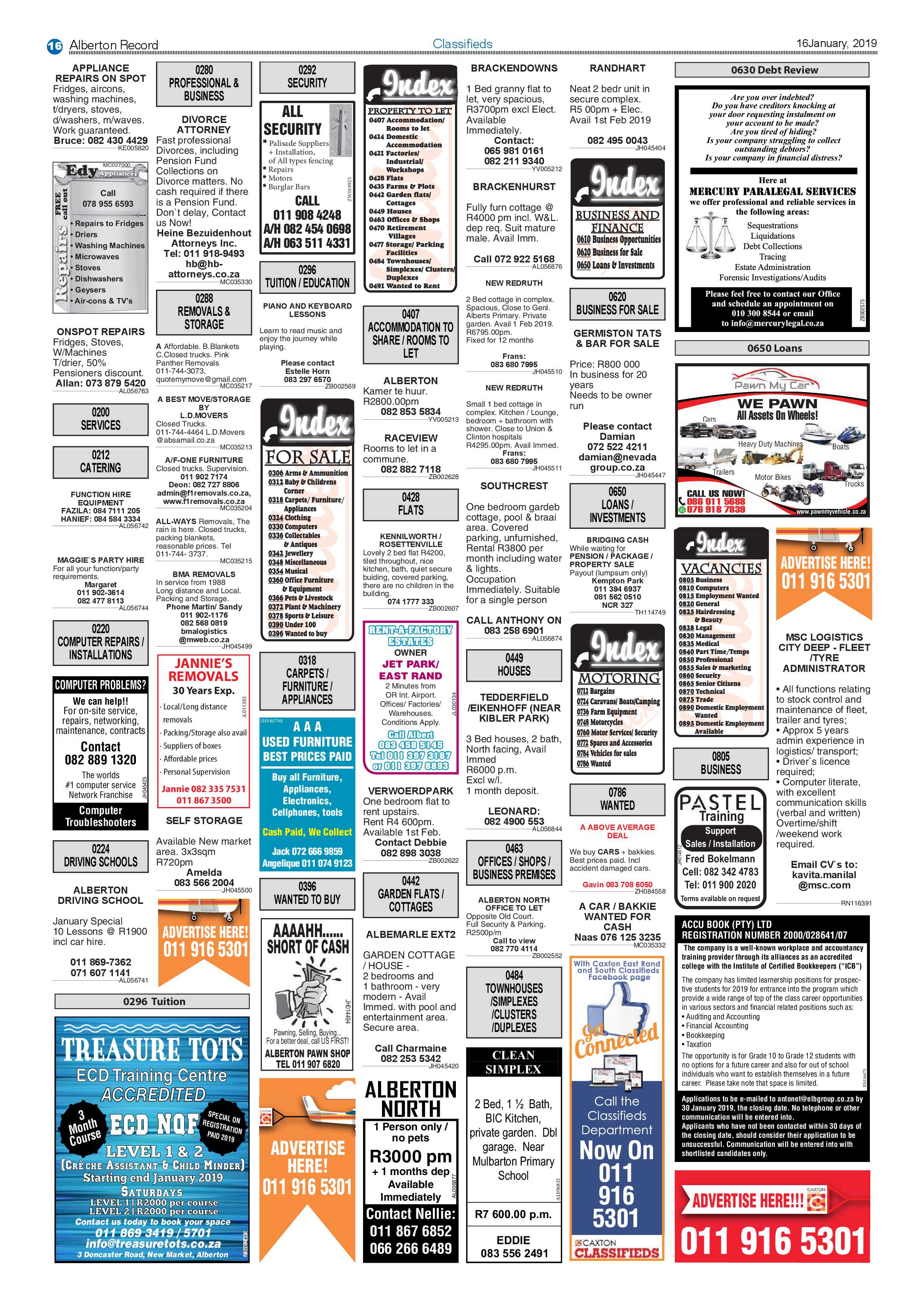 Alberton Record 16 January 2019 page 16