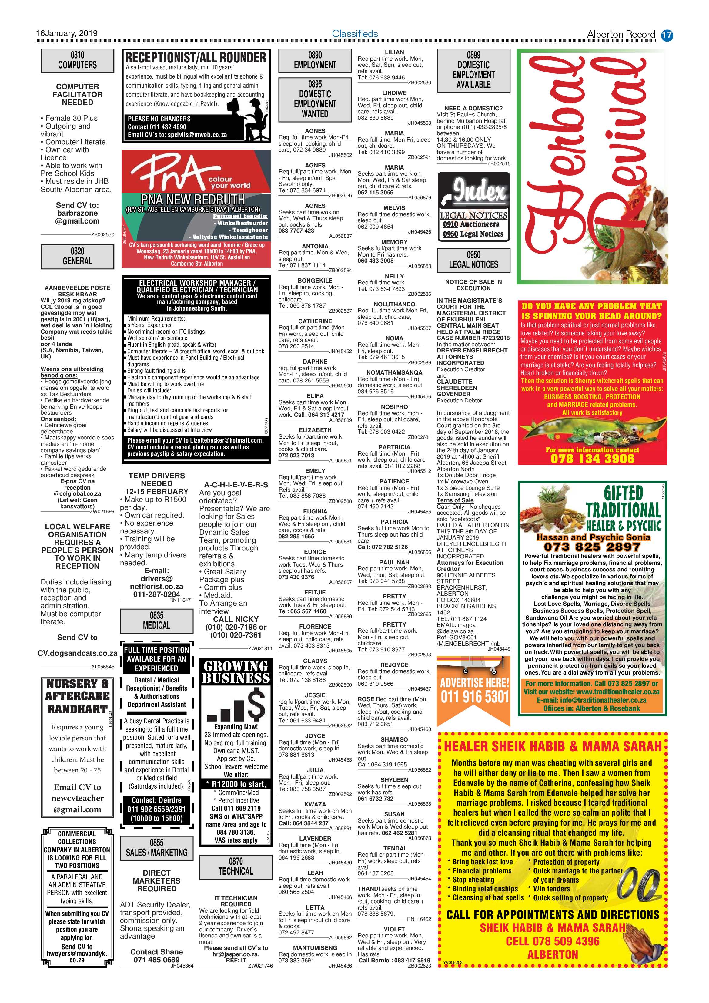 Alberton Record 16 January 2019 page 17