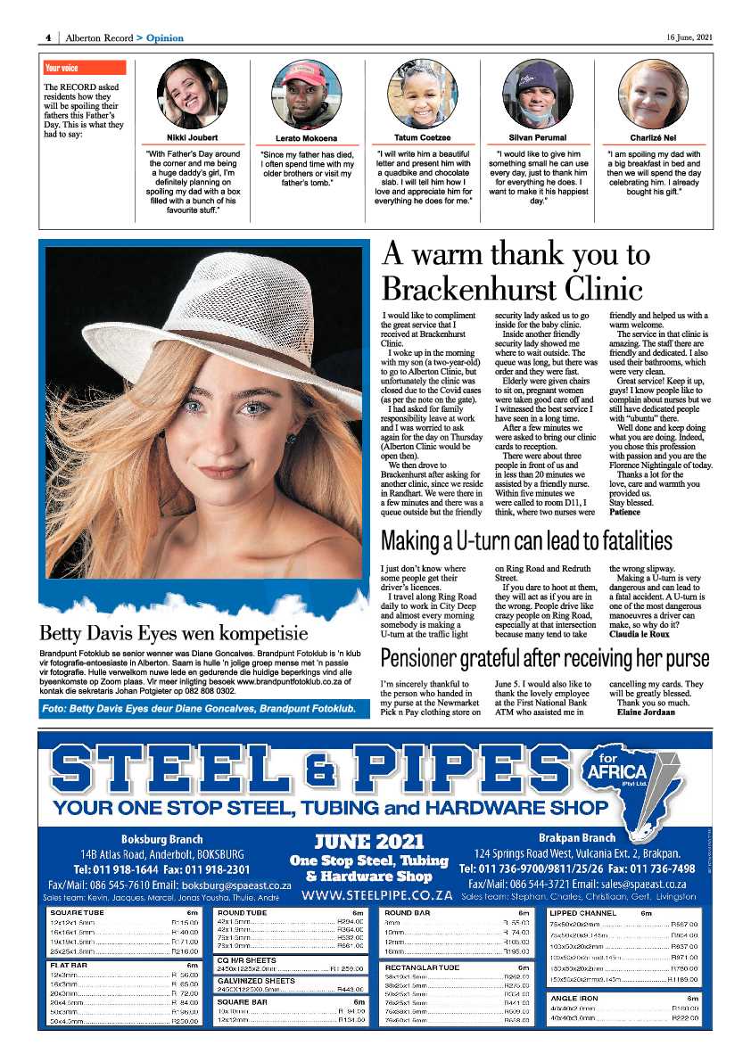 Alberton Record 16 June 2021 page 4
