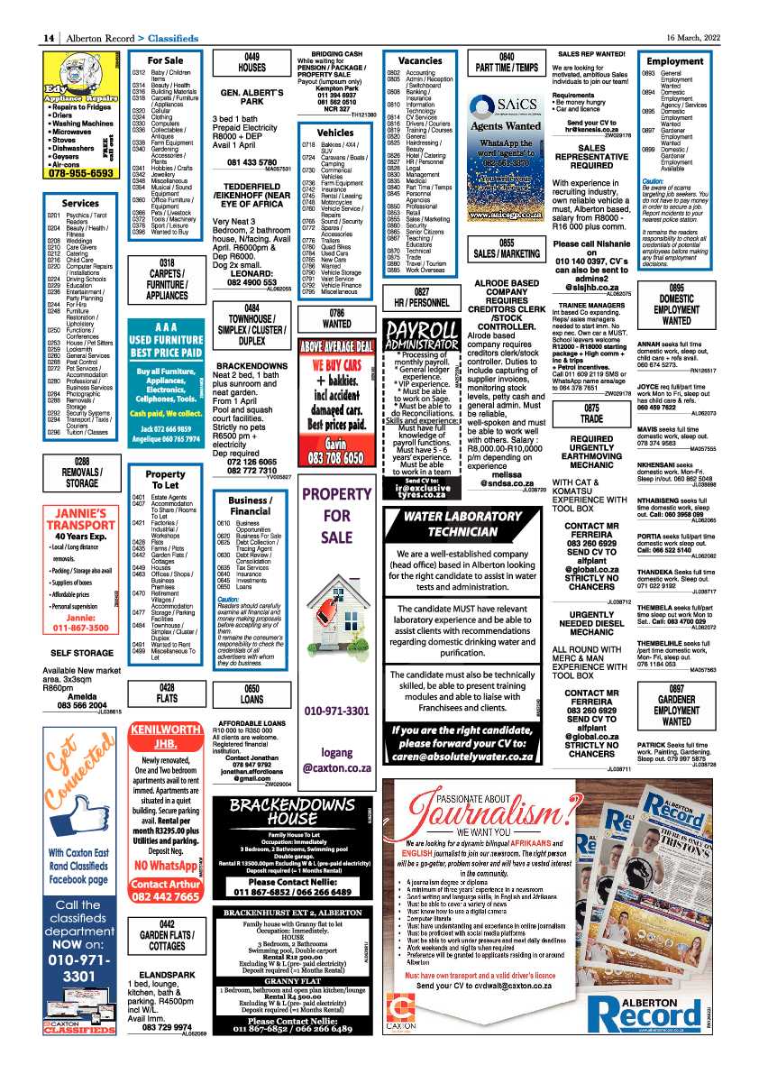 Alberton Record 16 March 2022 page 16