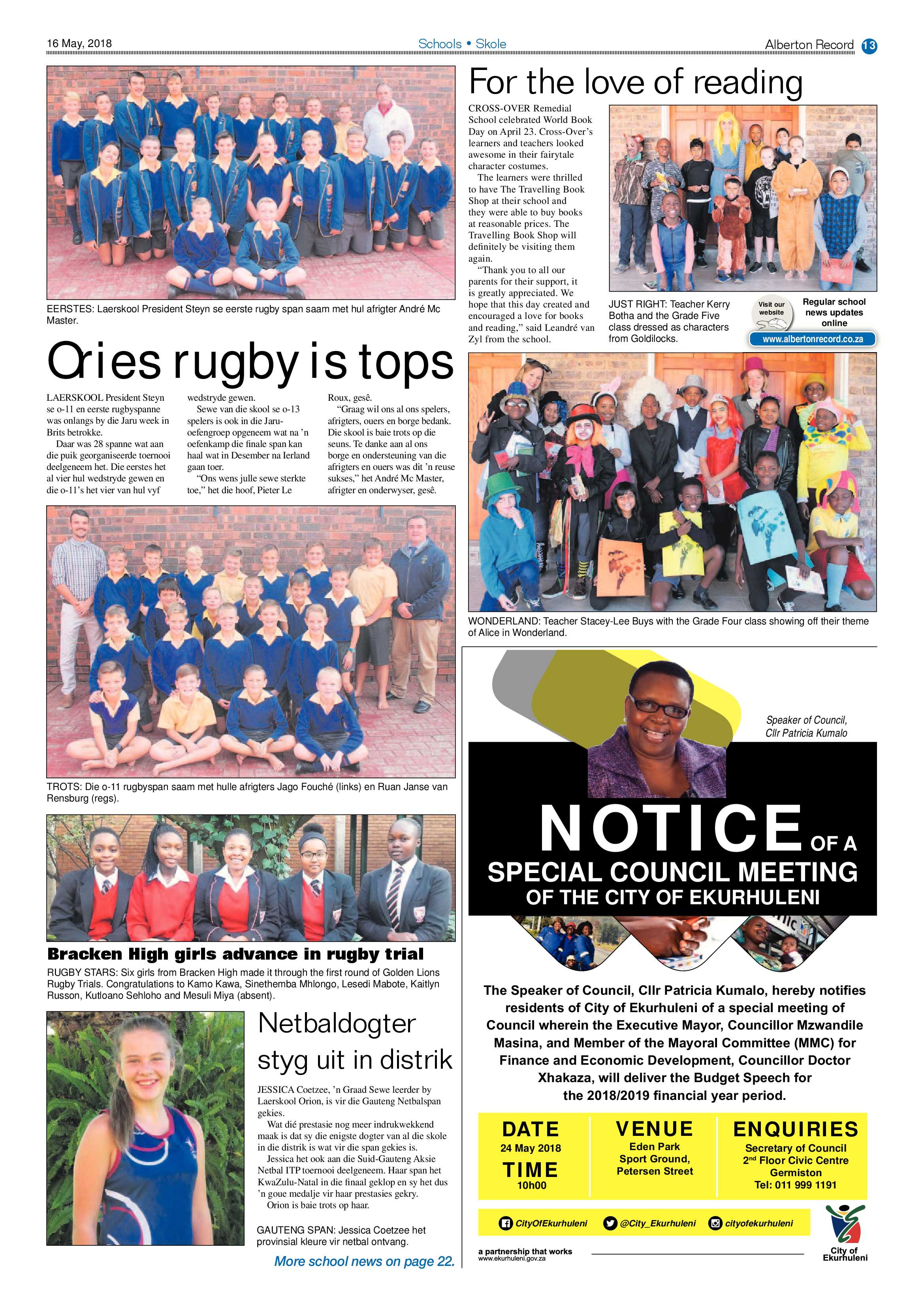 Alberton Record 16 May 2018 page 13