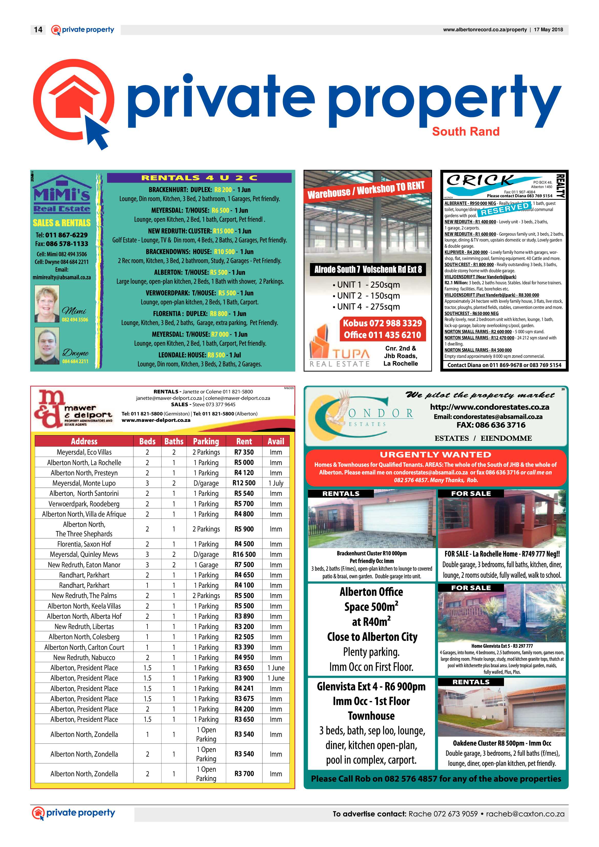 Alberton Record 16 May 2018 page 14