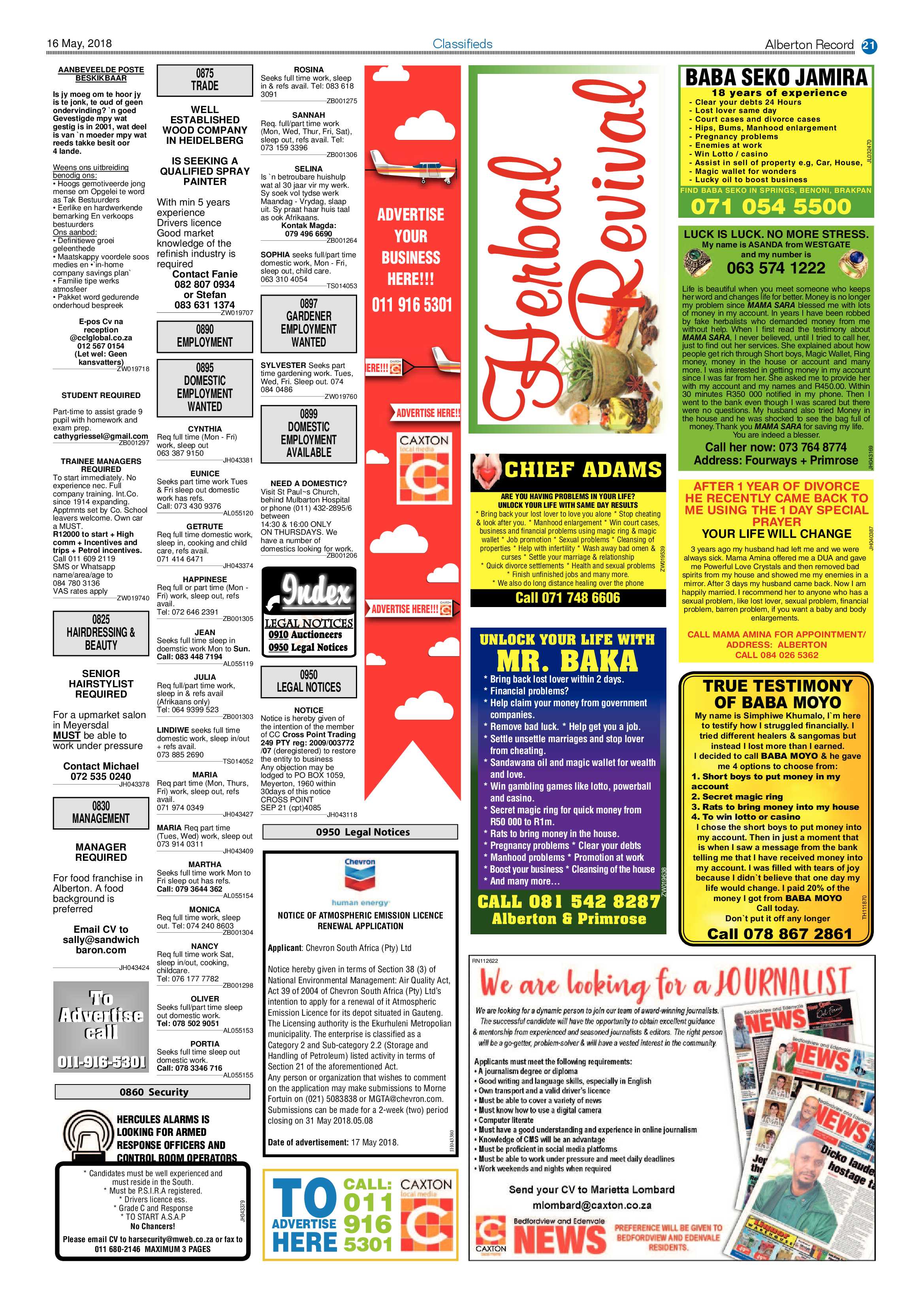 Alberton Record 16 May 2018 page 21