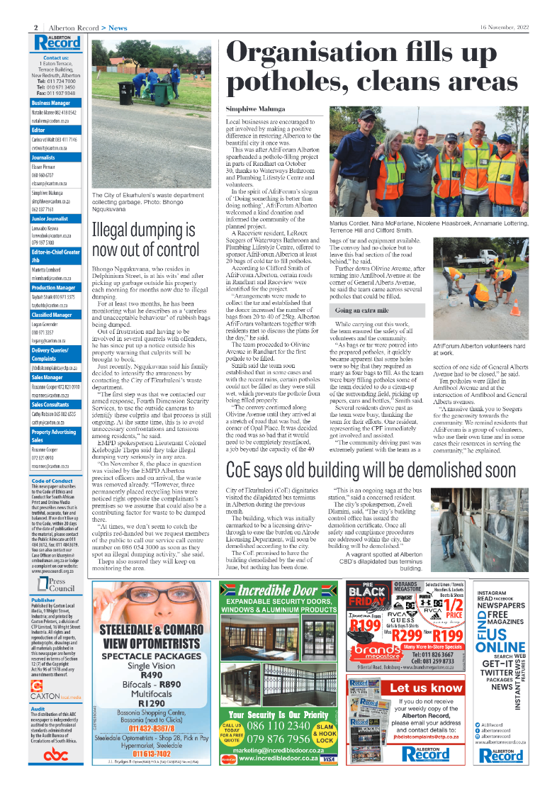Alberton Record 16 Nov 2022 page 2