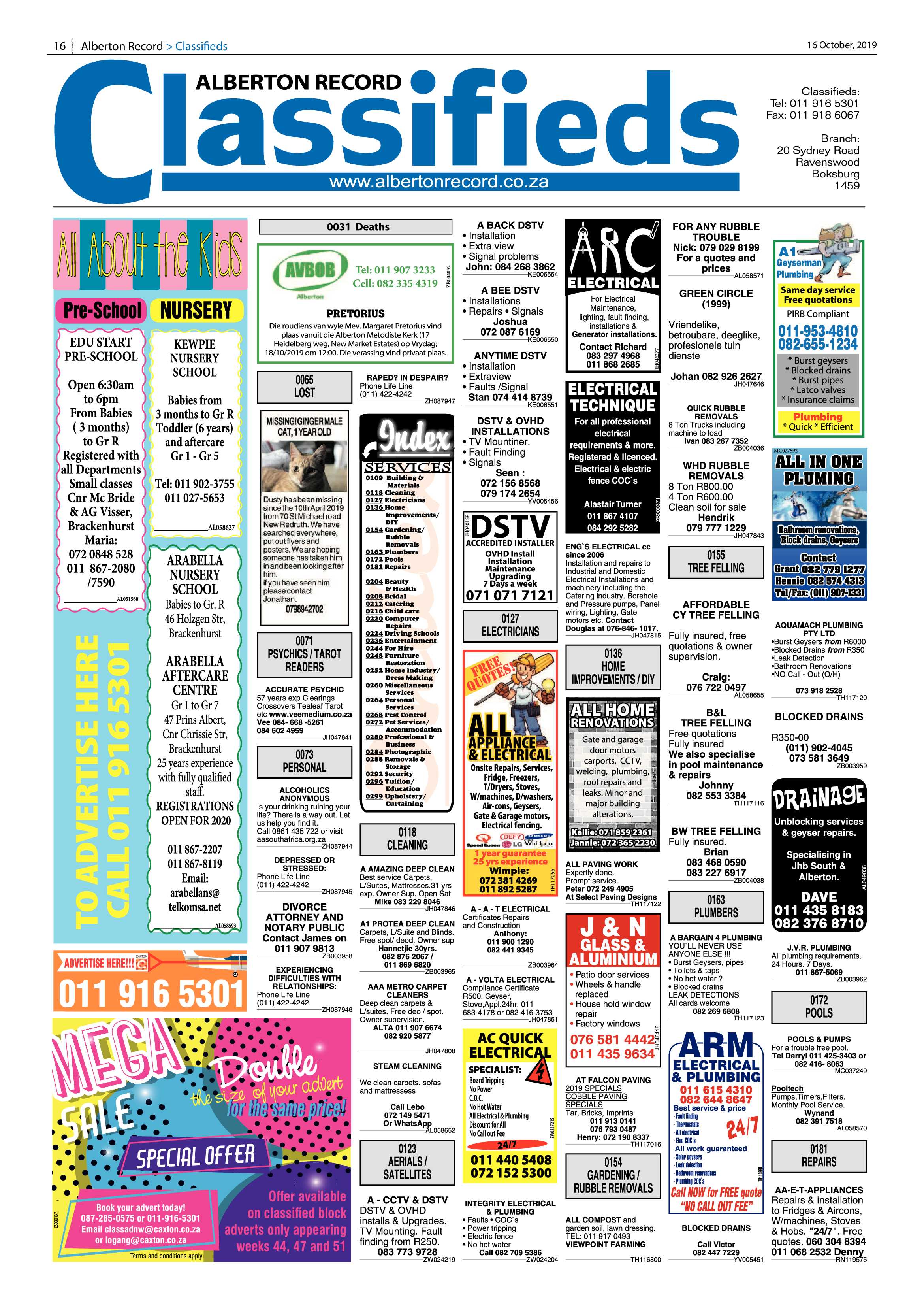 Alberton Record 16 October 2019 page 16