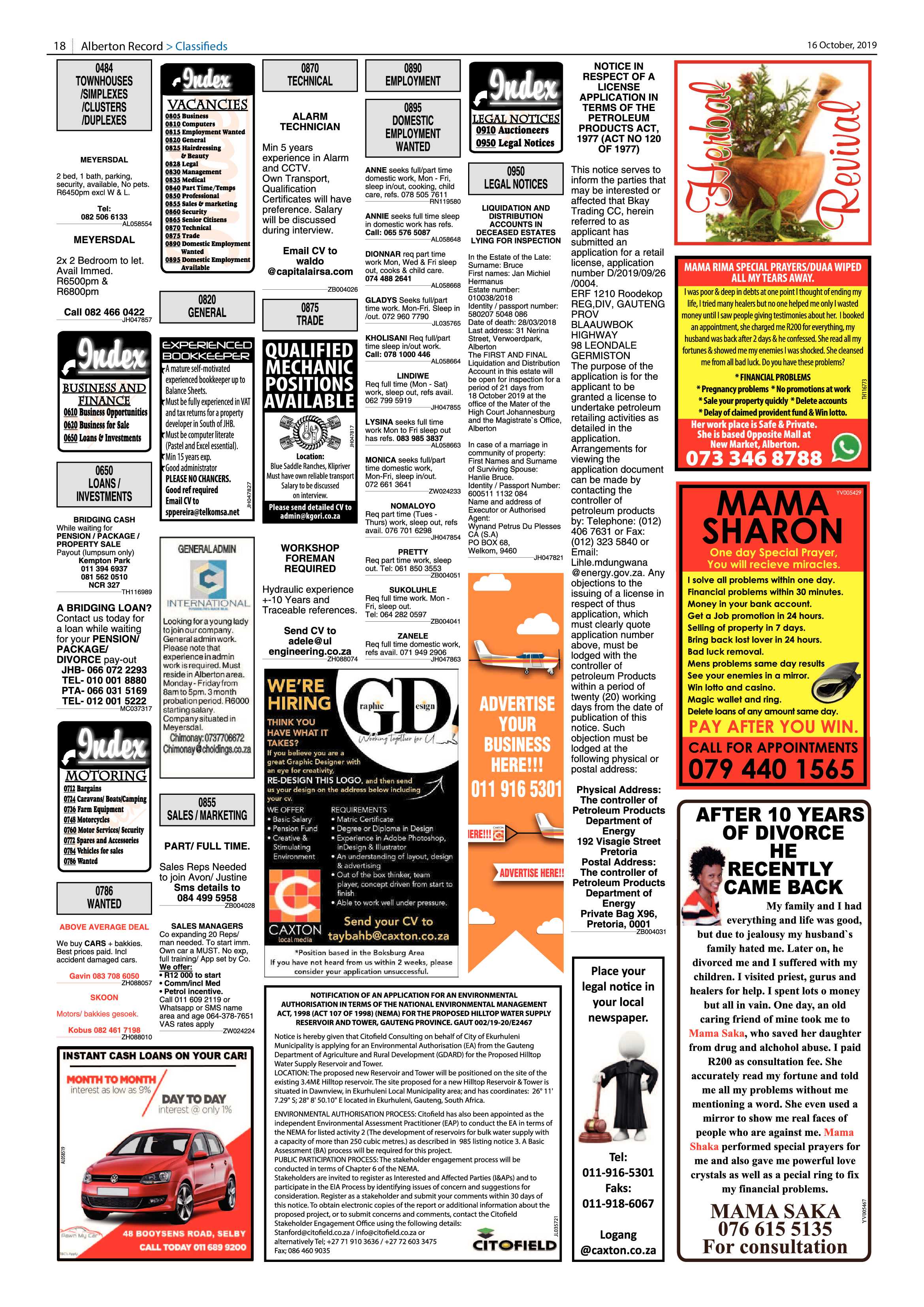 Alberton Record 16 October 2019 page 18
