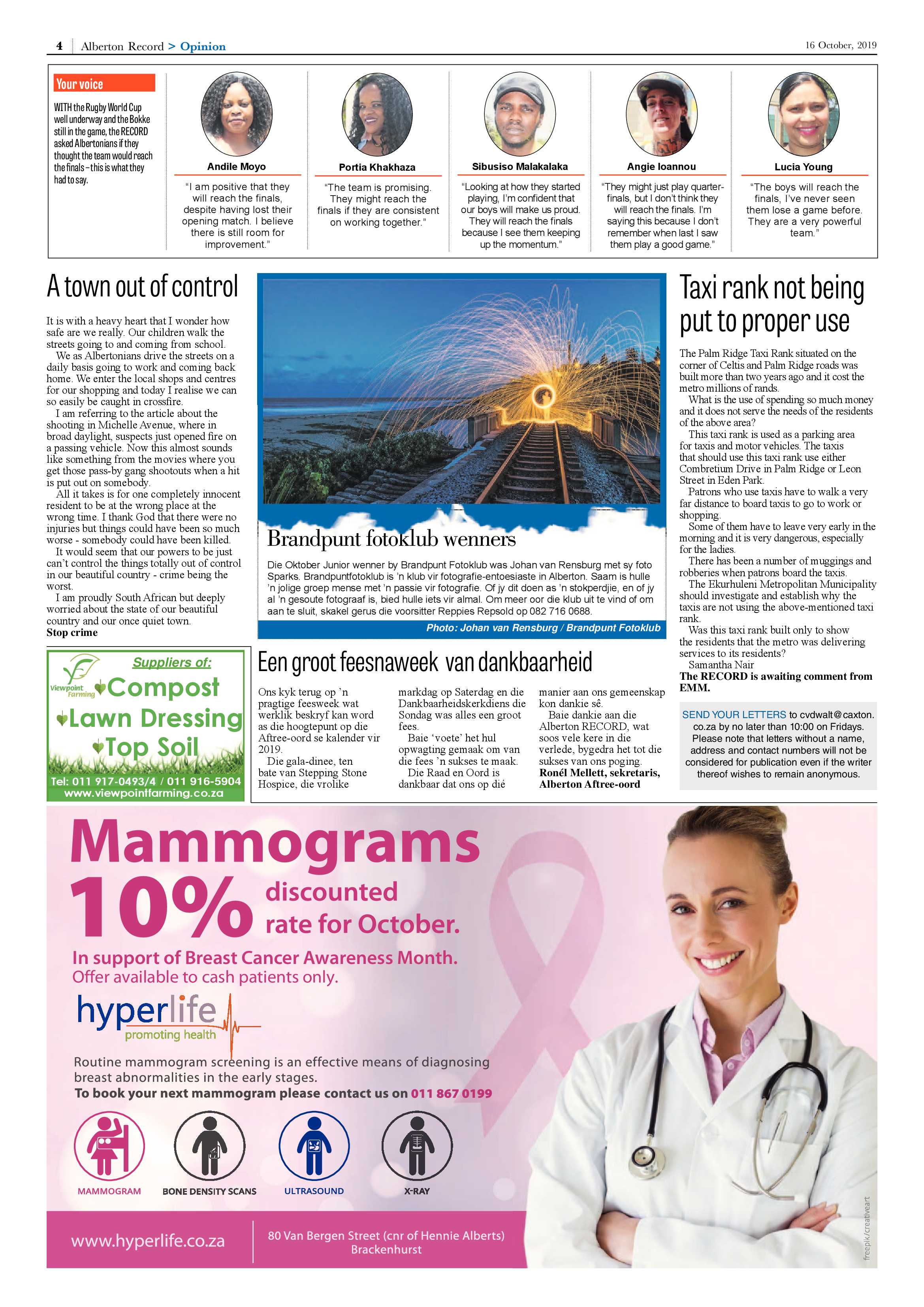 Alberton Record 16 October 2019 page 4