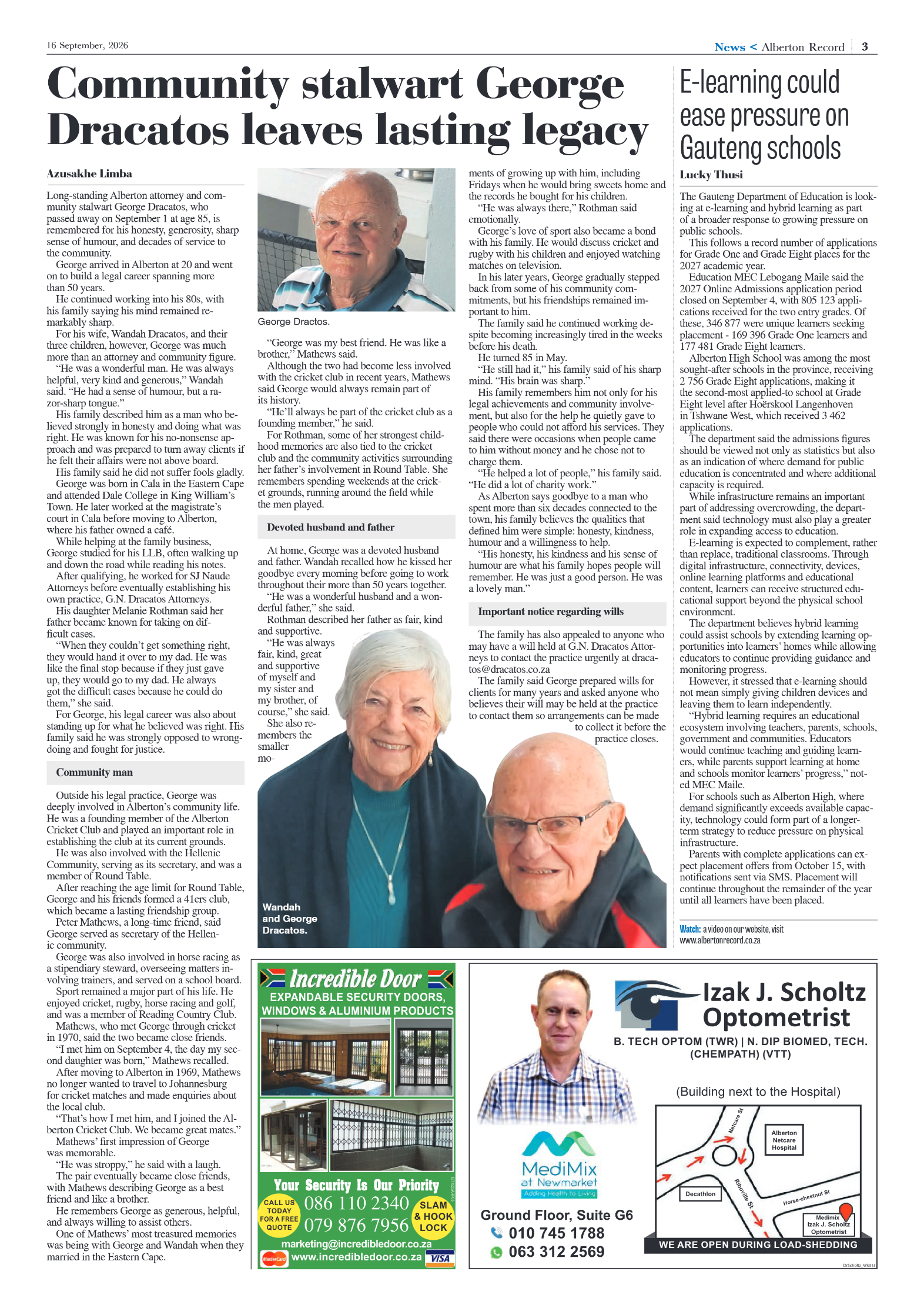 Alberton Record 16 September 2026 page 3