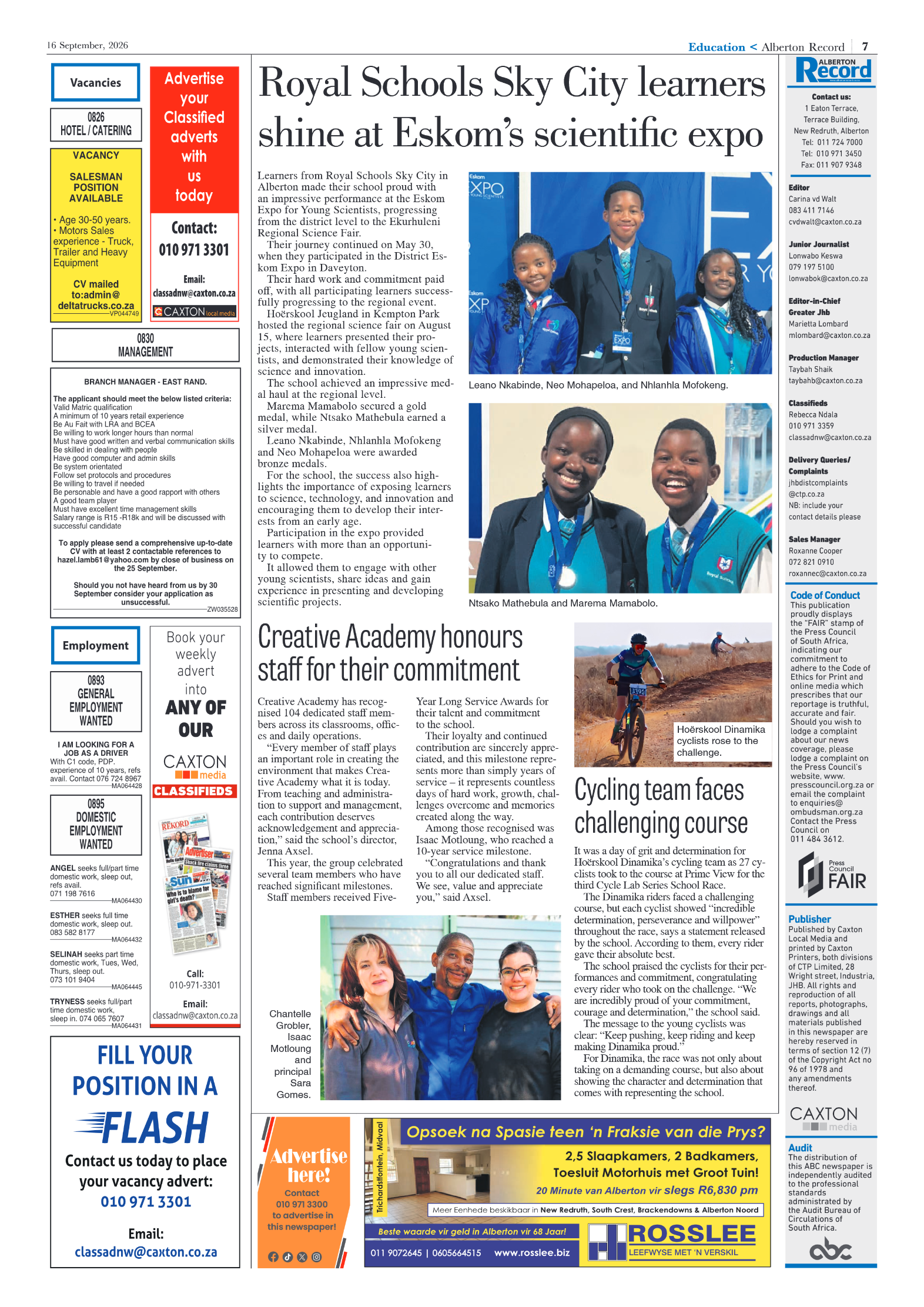 Alberton Record 16 September 2026 page 7
