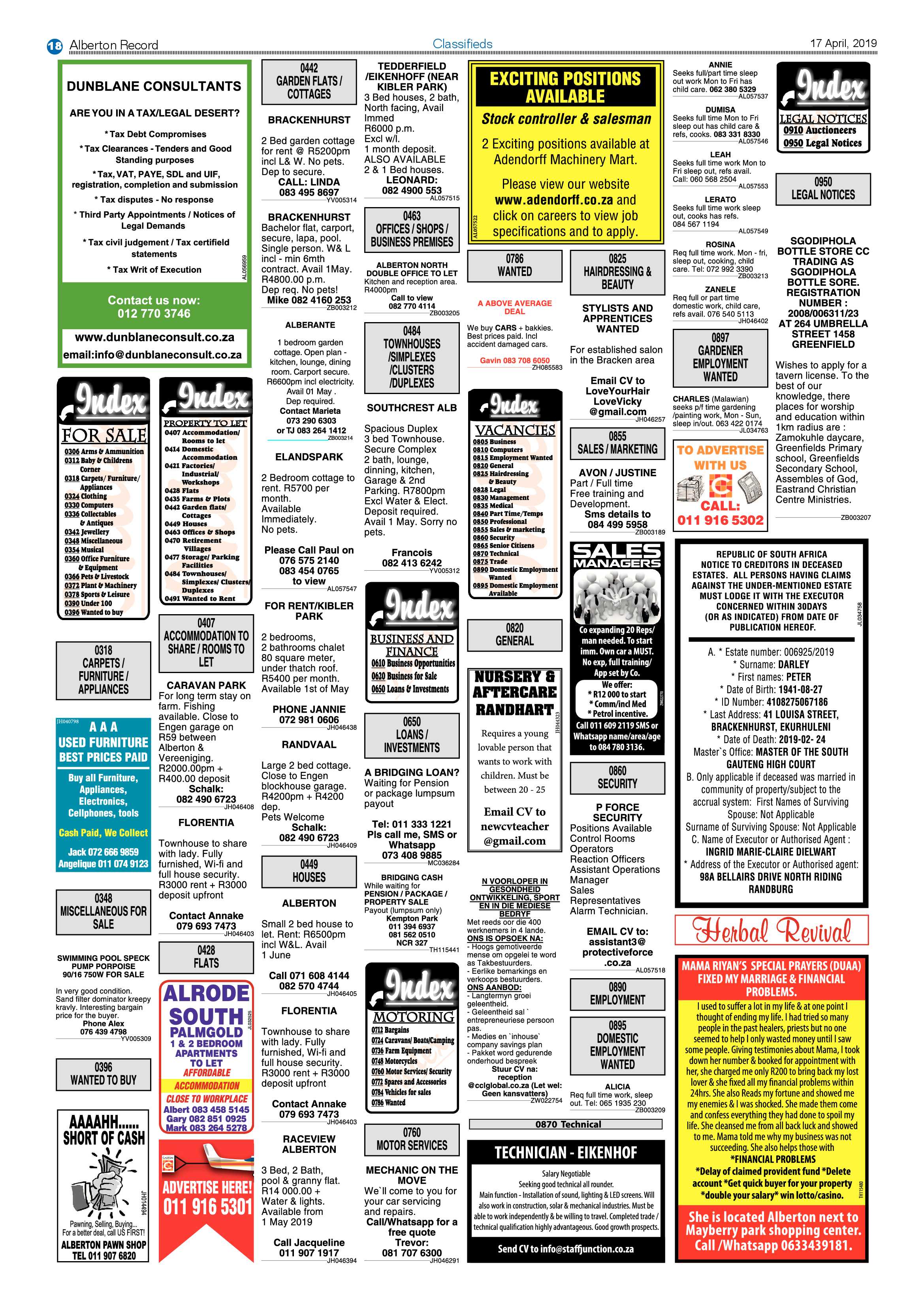 Alberton Record 17 April 2019 page 18