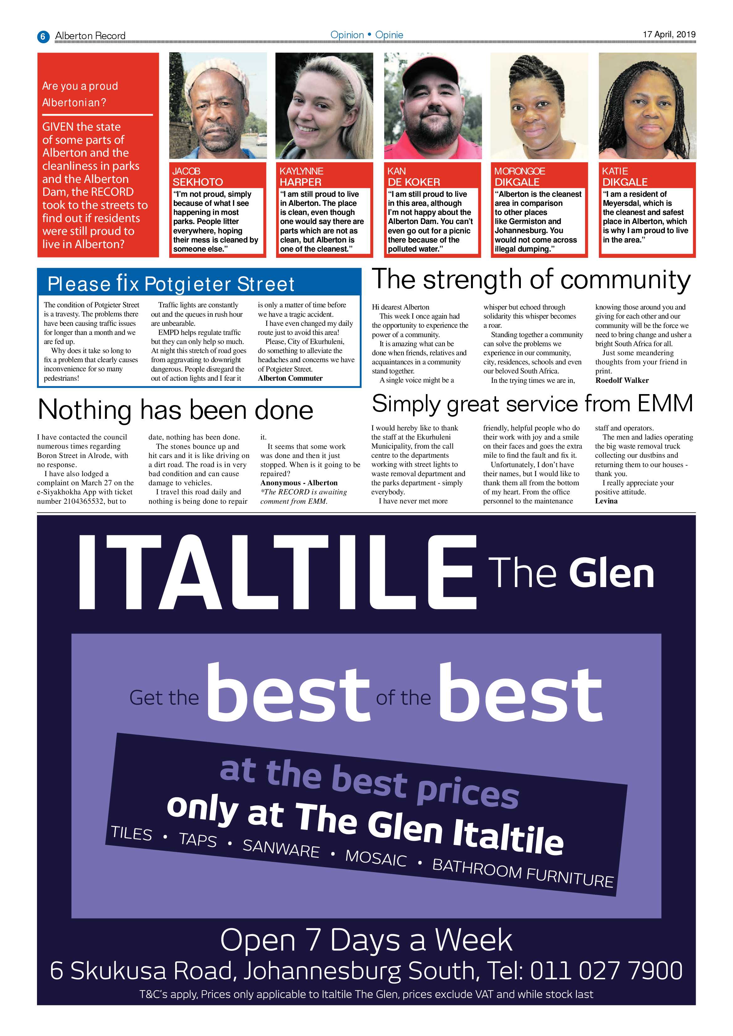 Alberton Record 17 April 2019 page 6