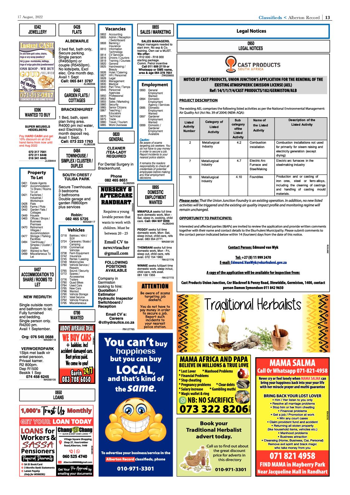 Alberton Record 17 August 2022 page 15