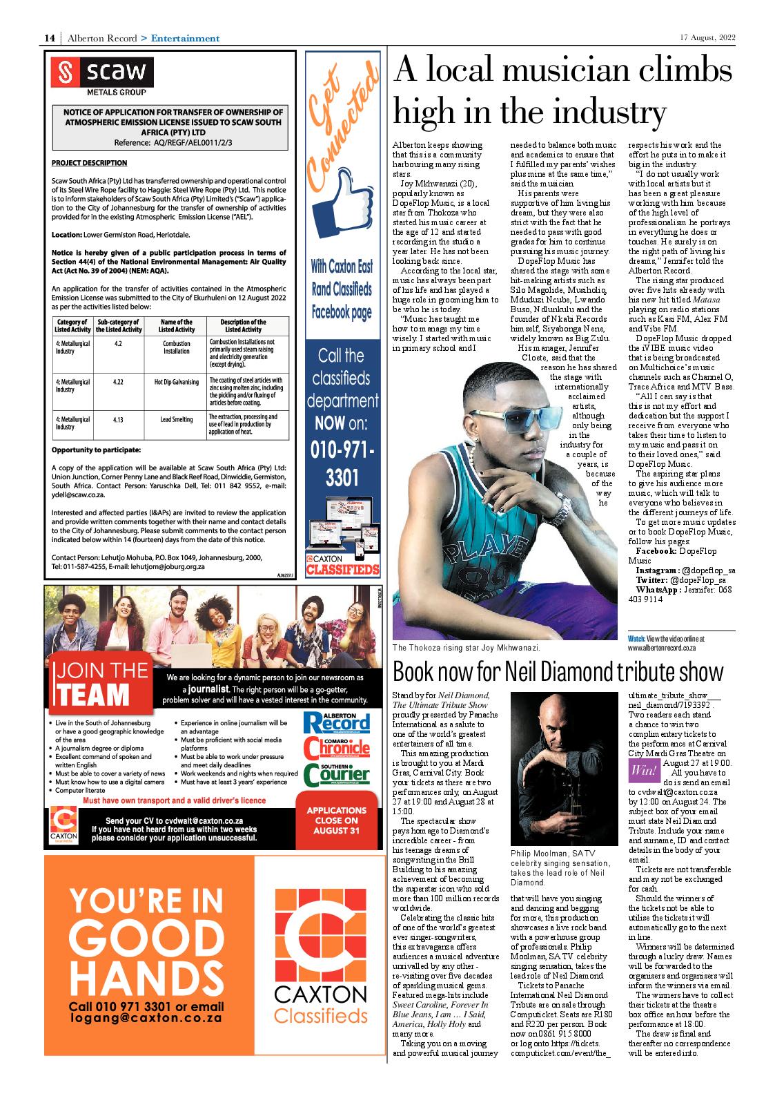 Alberton Record 17 August 2022 page 16
