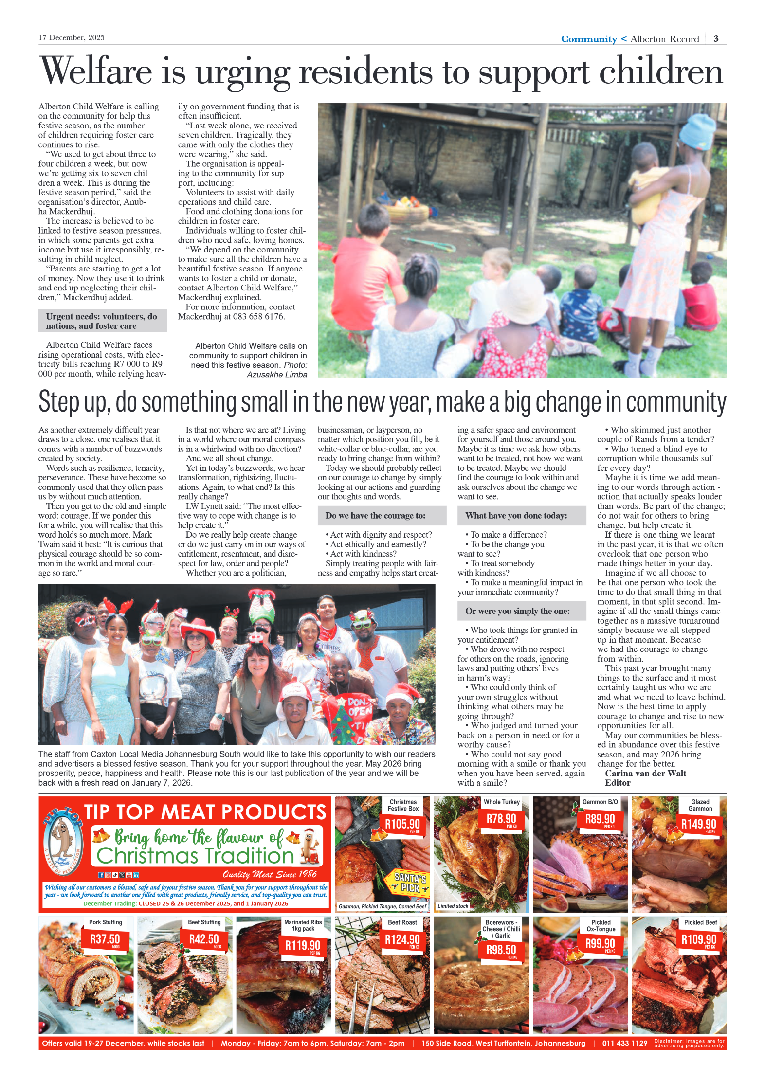Alberton Record 17 December 2025 page 3