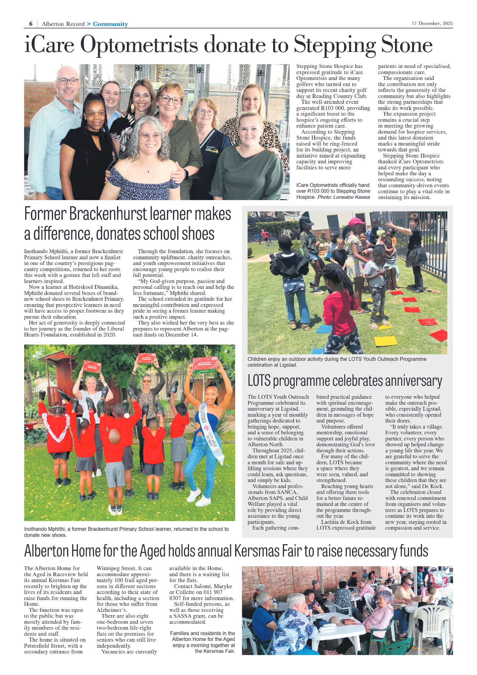 Alberton Record 17 December 2025 page 6