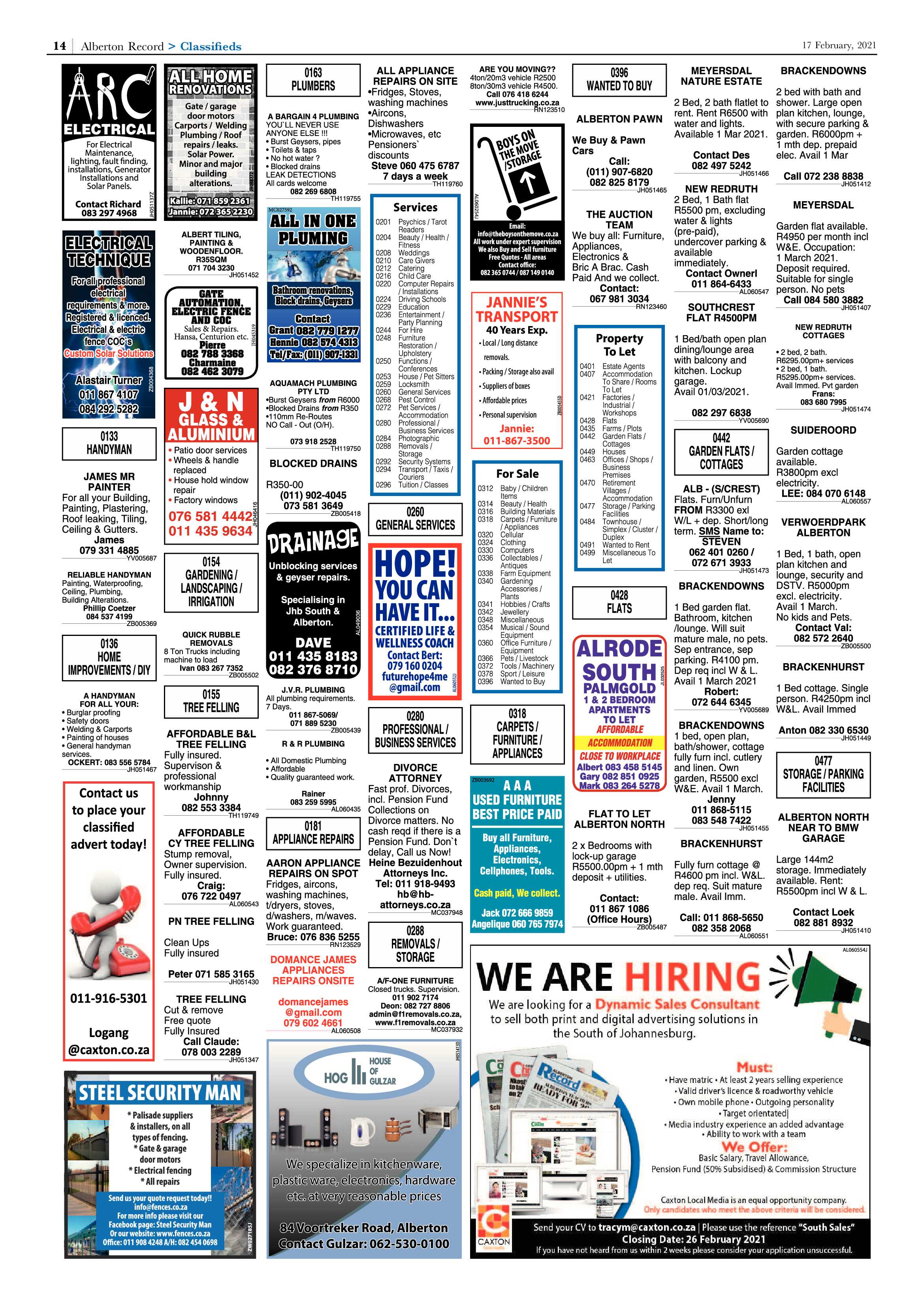 Alberton Record 17 February 2021 page 14