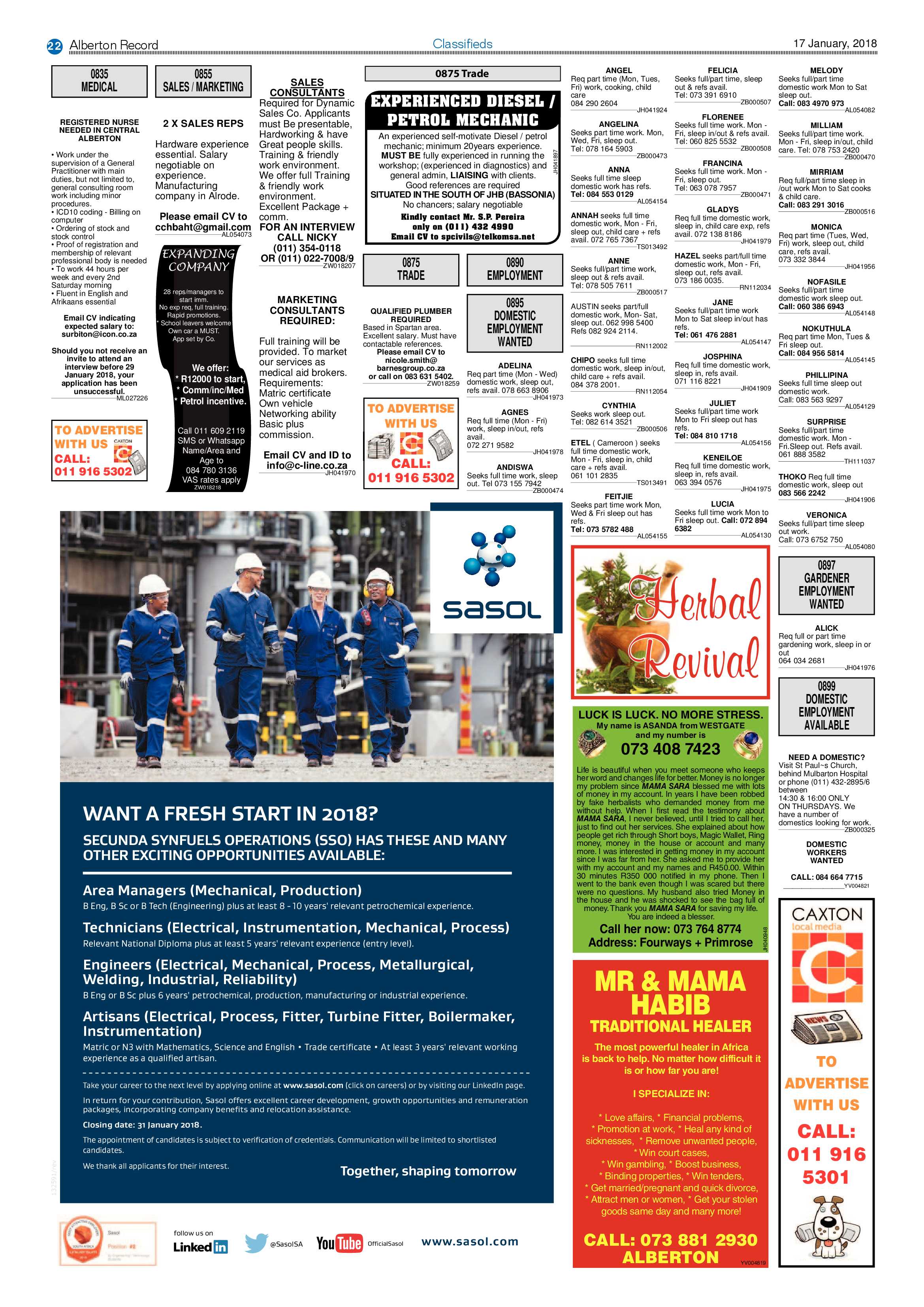 Alberton Record 17 January 2018 page 22