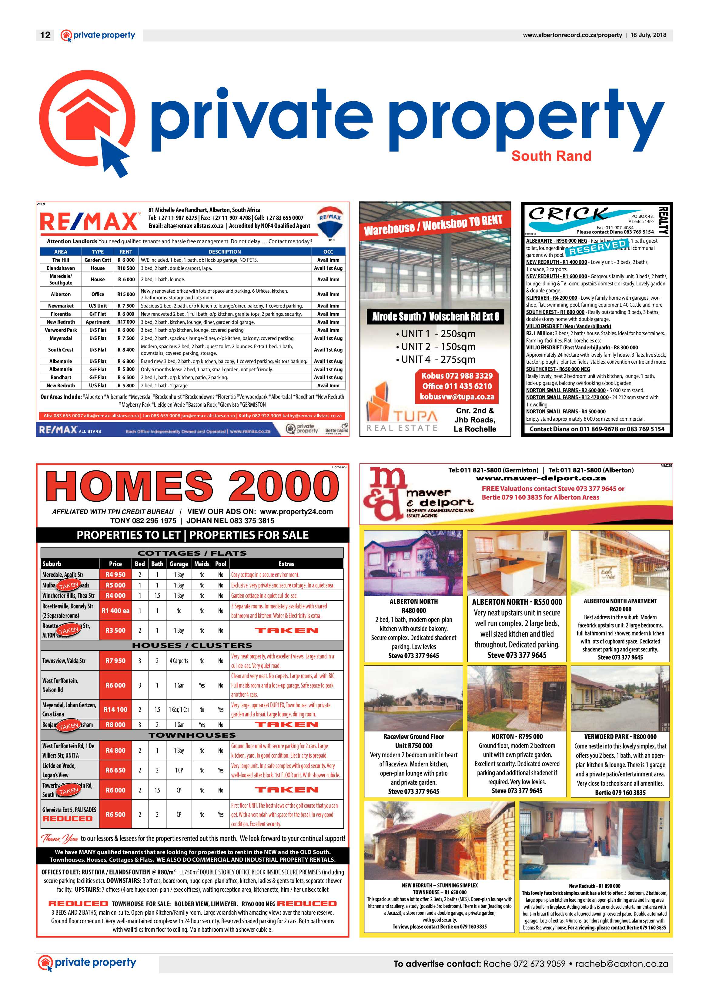 Alberton Record 17 July 2018 page 12
