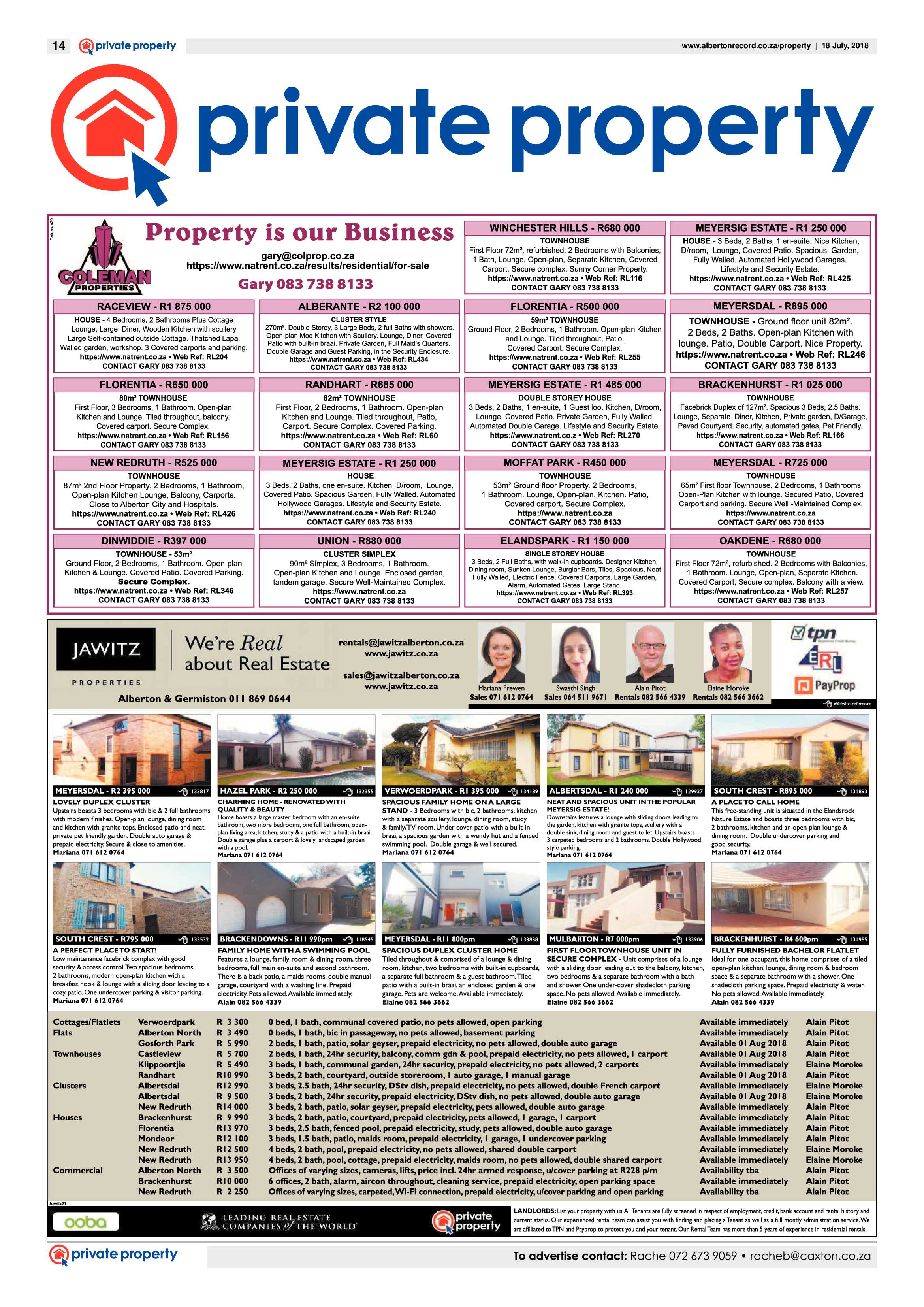 Alberton Record 17 July 2018 page 14