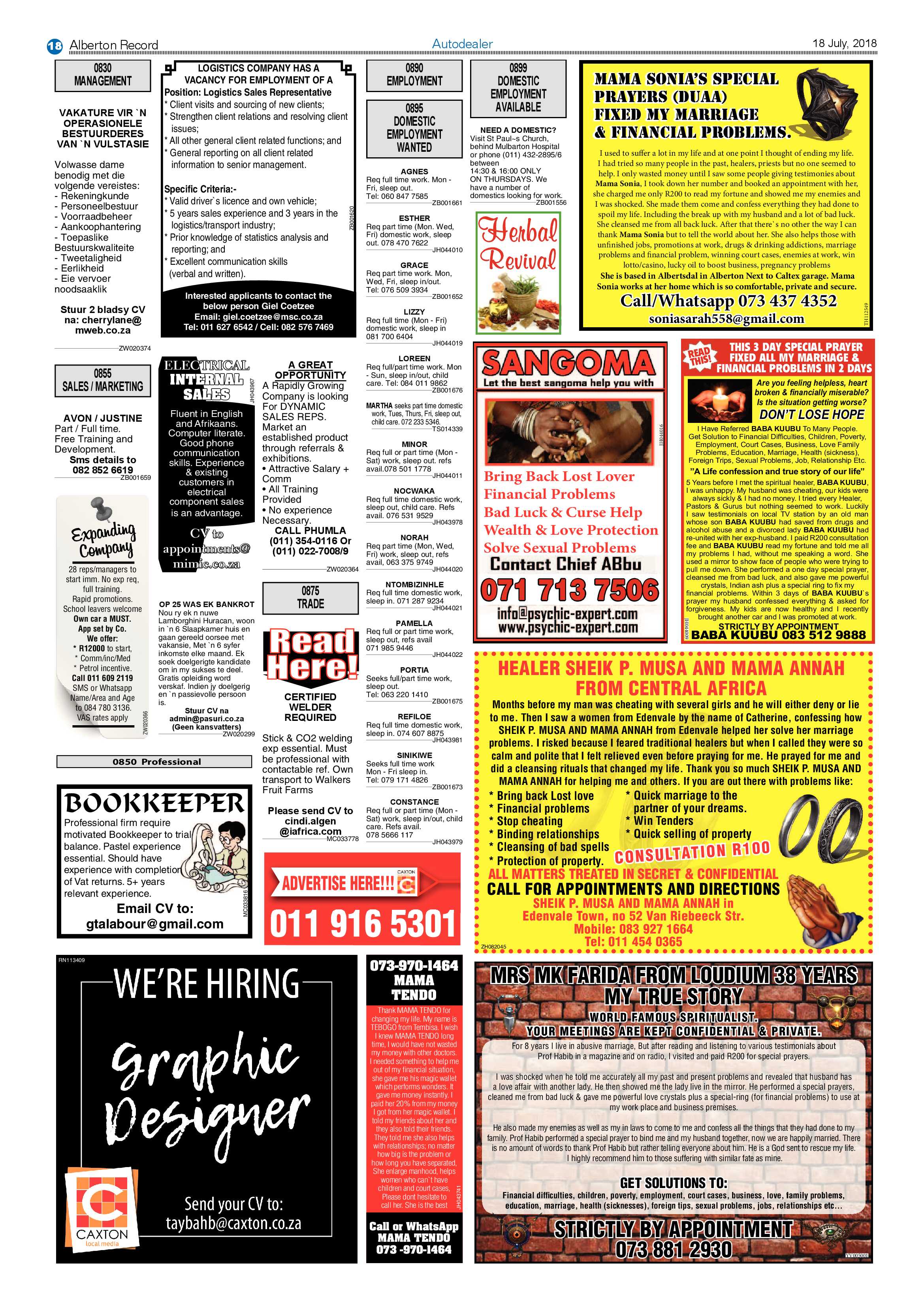 Alberton Record 17 July 2018 page 18