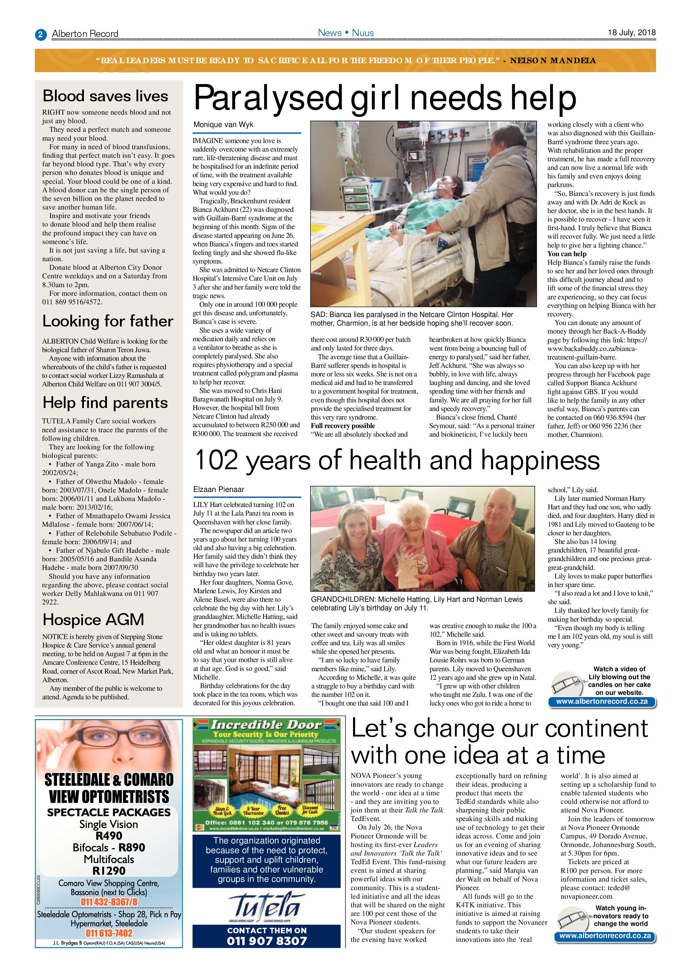 Alberton Record 17 July 2018 page 2