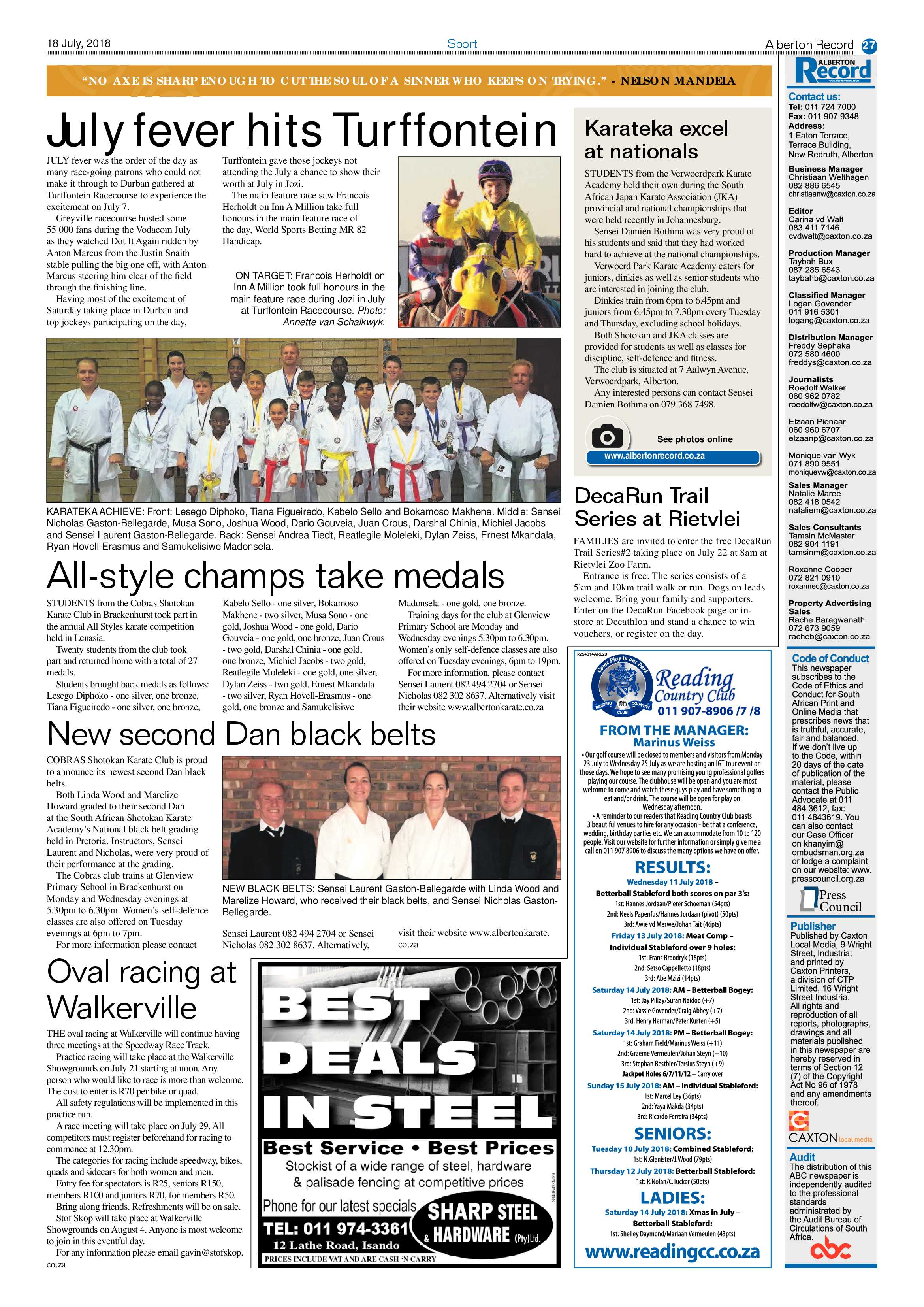 Alberton Record 17 July 2018 page 27