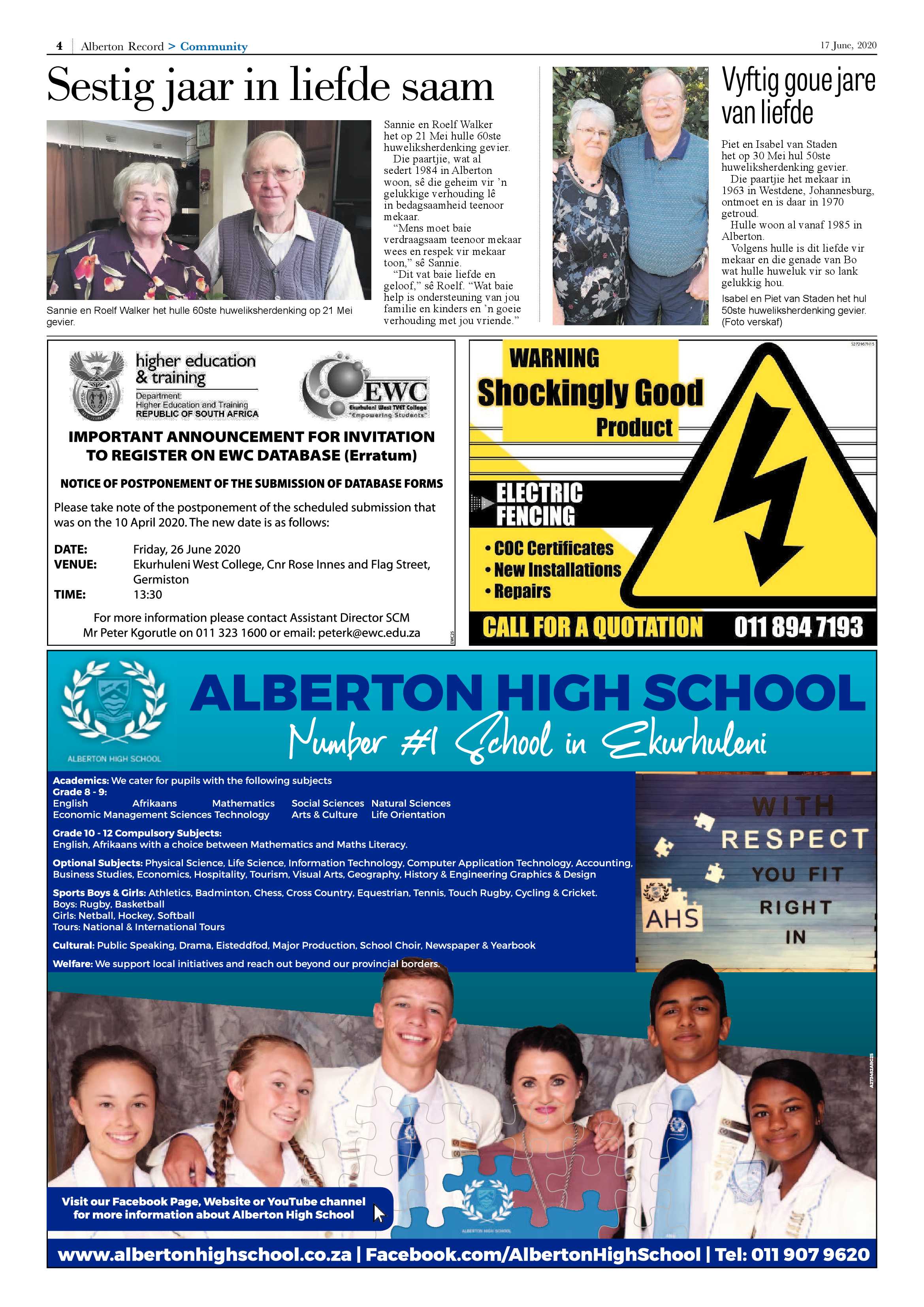 Alberton Record 17 June 2020 page 4
