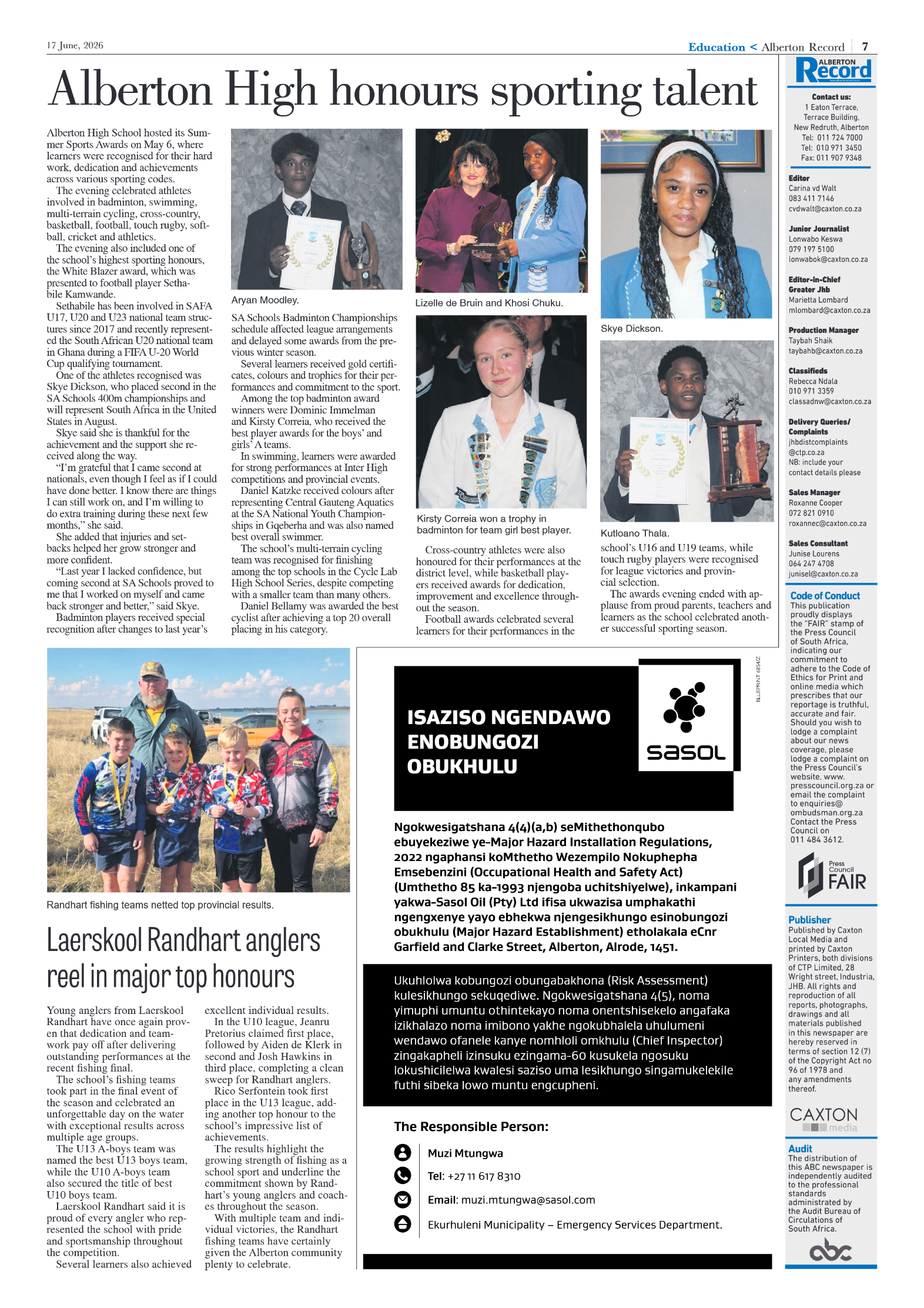 Alberton Record 17 June 2026 page 7