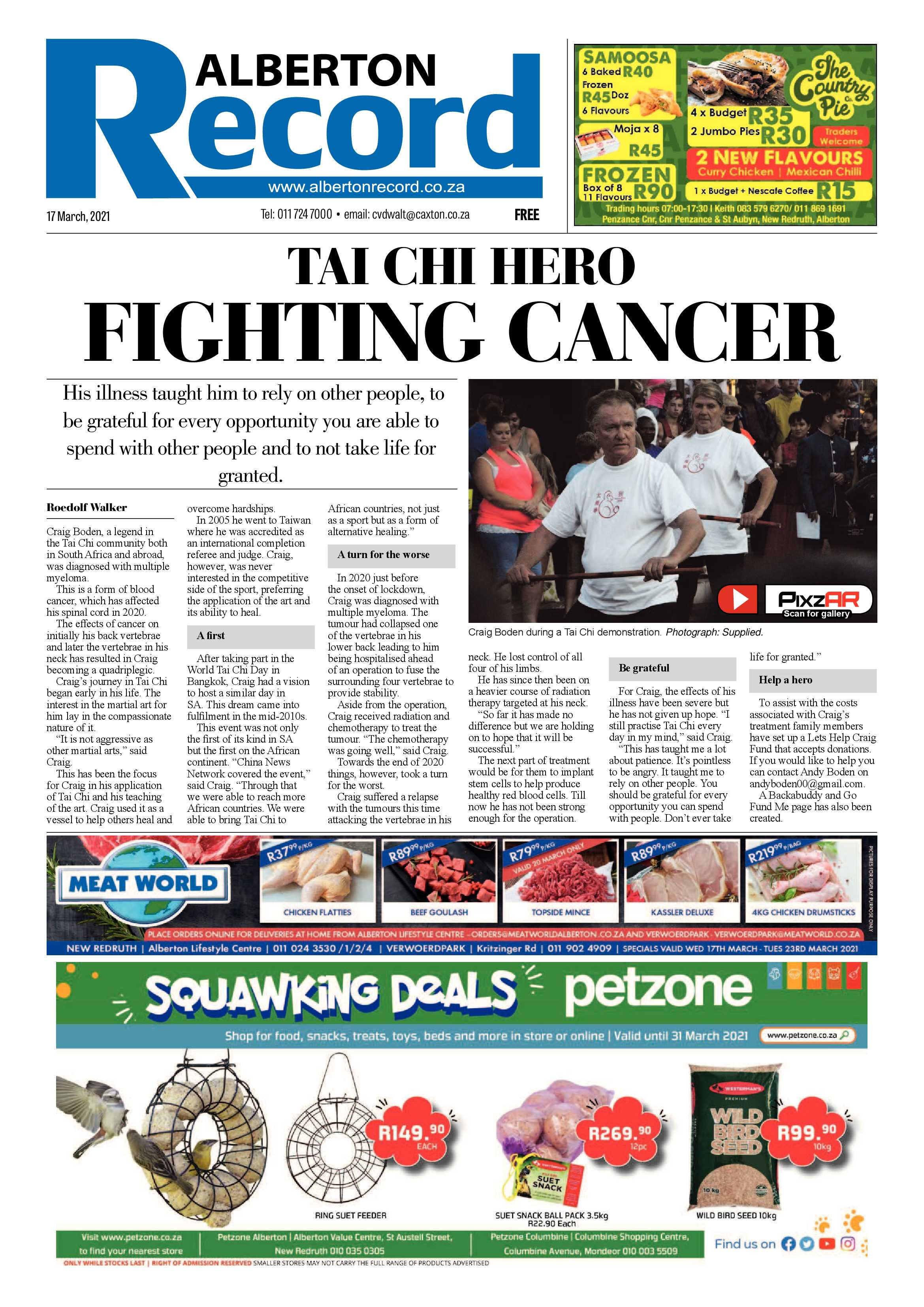 Alberton Record 17 March 2021 page 1