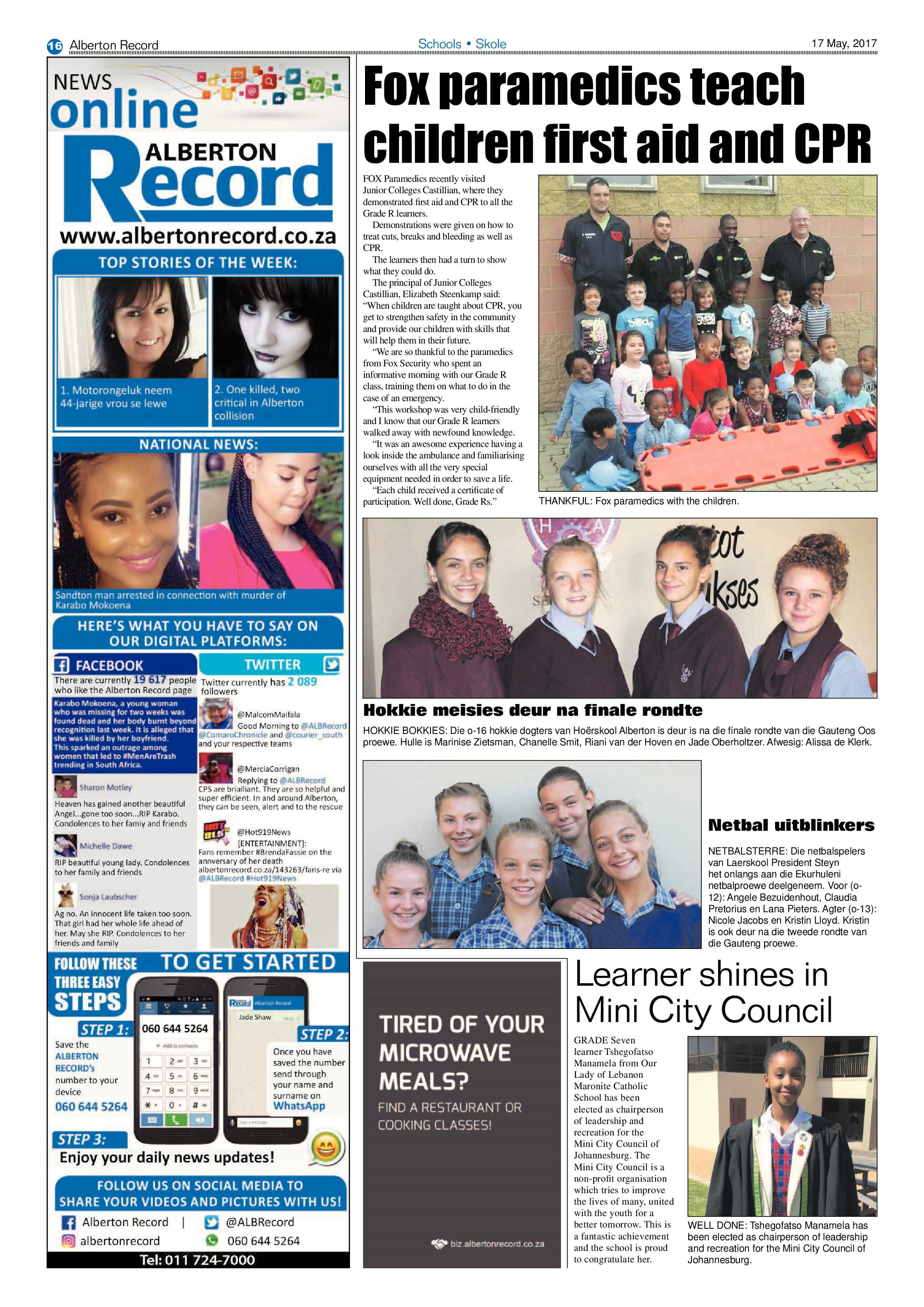 Alberton Record 17 May 2017 page 16
