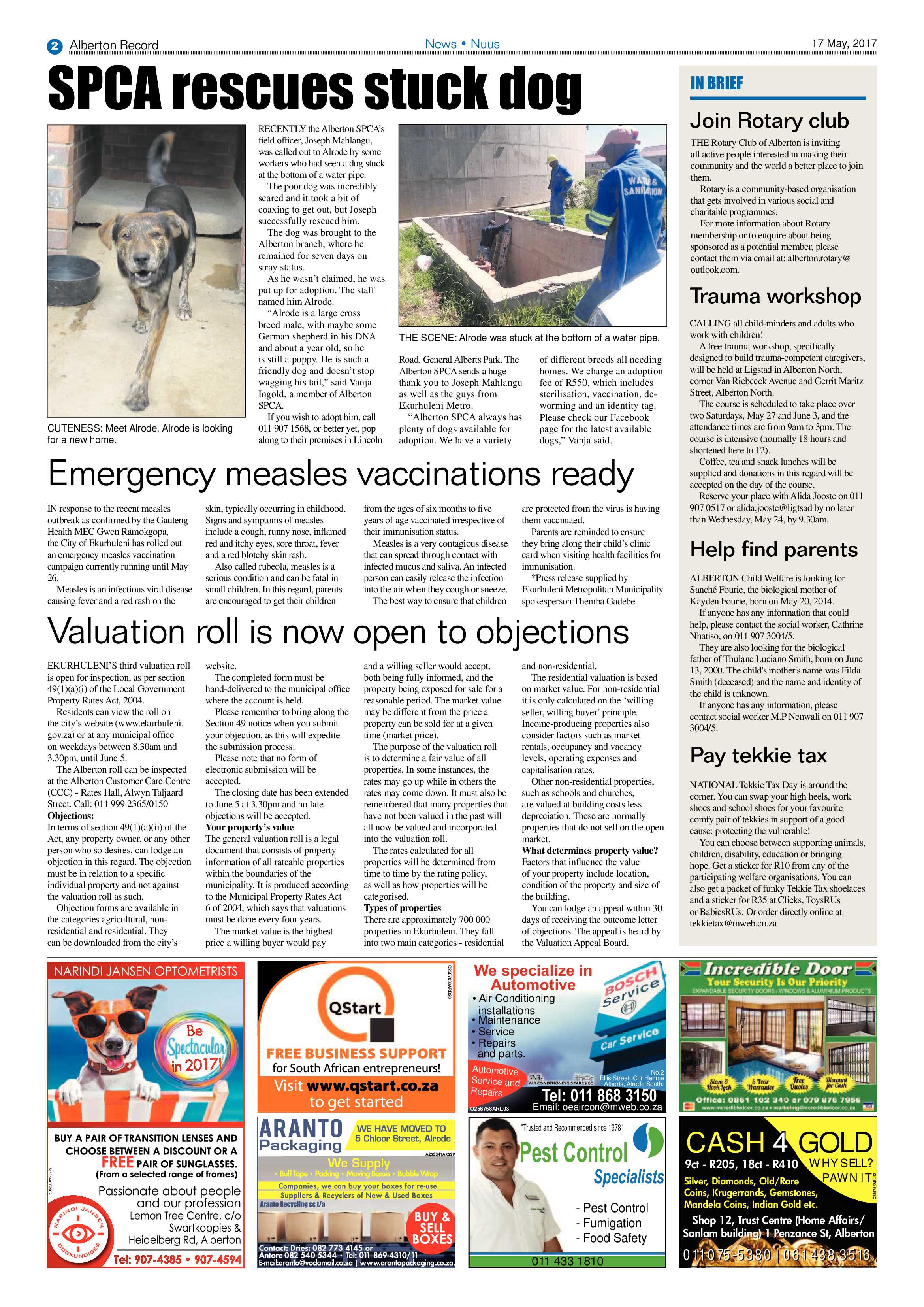 Alberton Record 17 May 2017 page 2