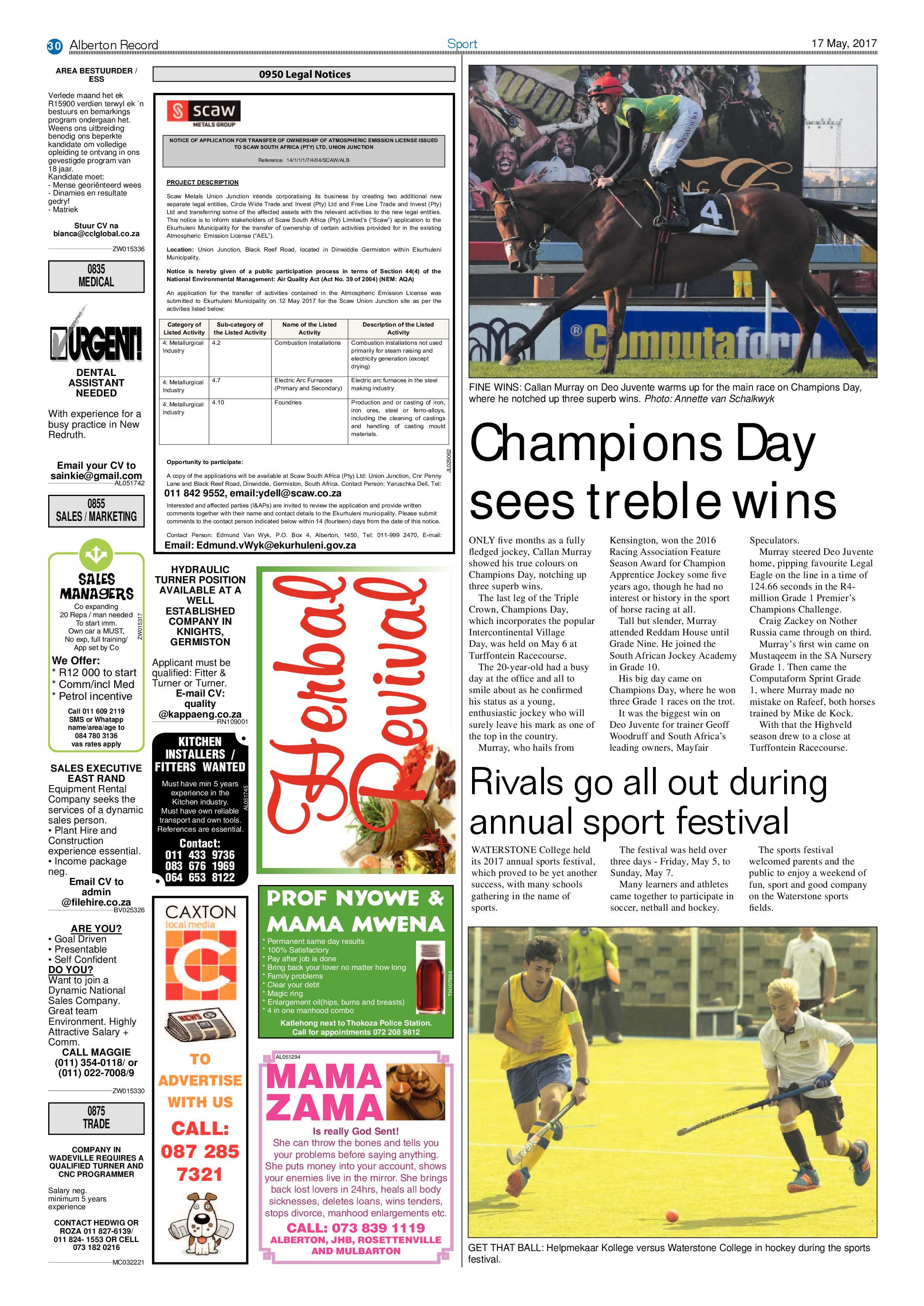 Alberton Record 17 May 2017 page 30