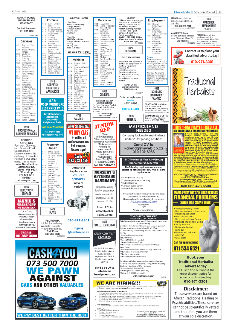 Alberton Record 17 May 2023 page 11