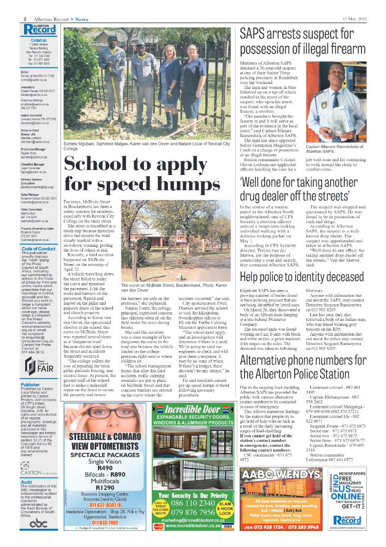 Alberton Record 17 May 2023 page 2