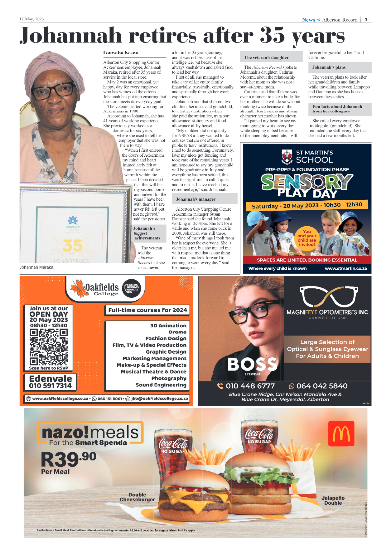 Alberton Record 17 May 2023 page 3
