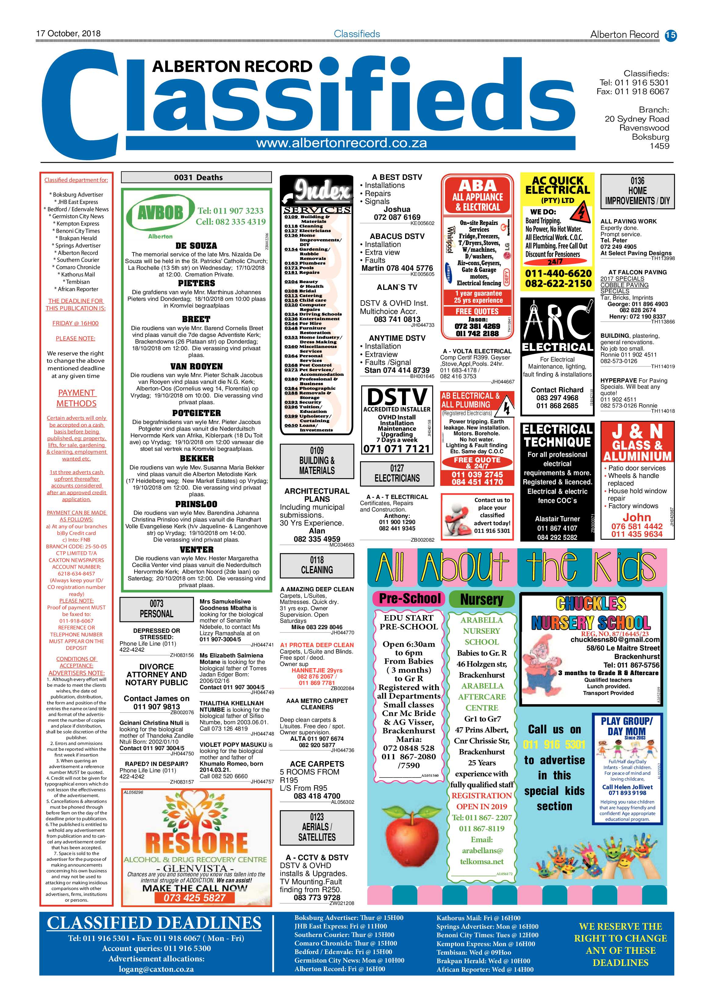 Alberton Record 17 October 2018 page 15