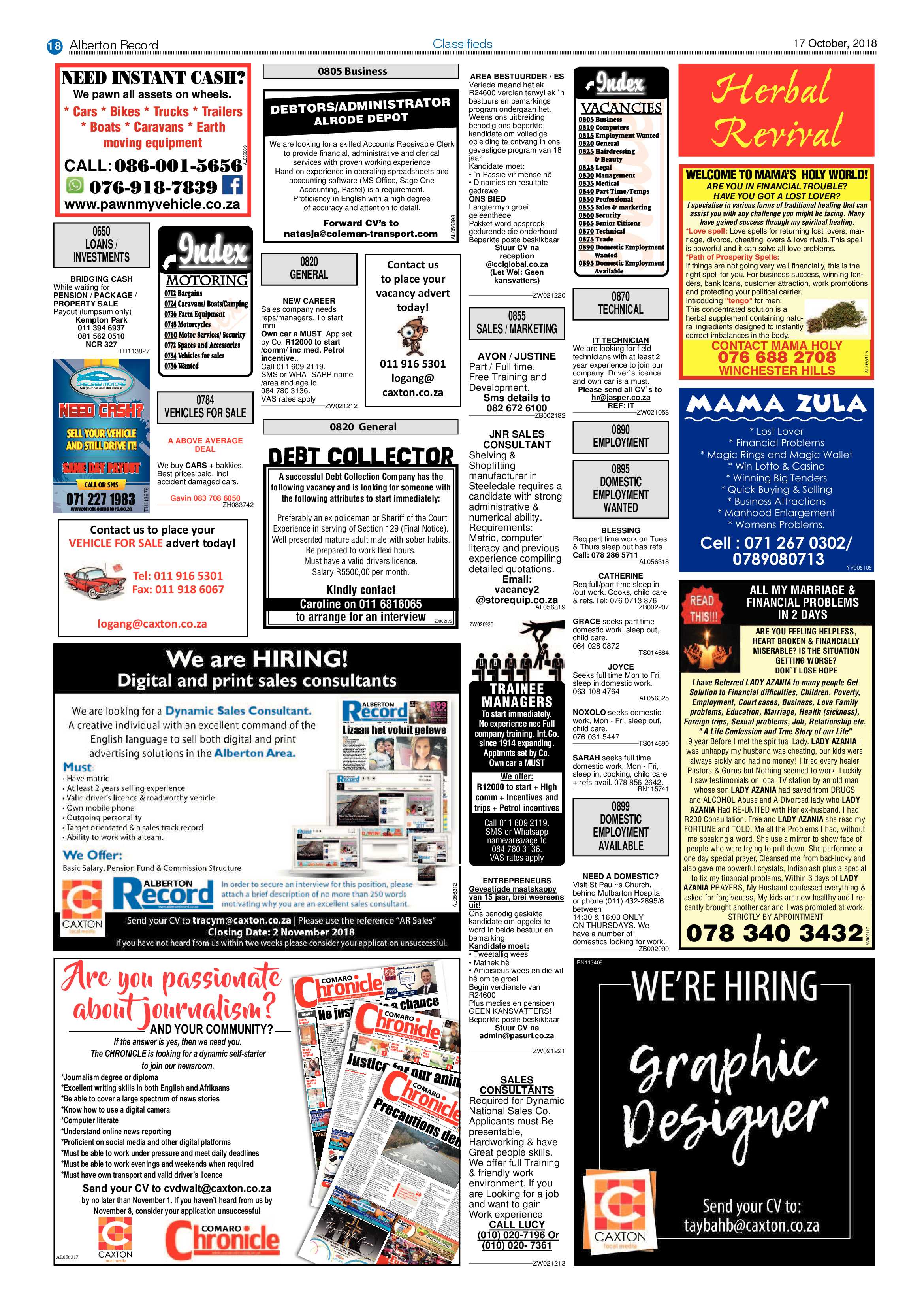 Alberton Record 17 October 2018 page 18