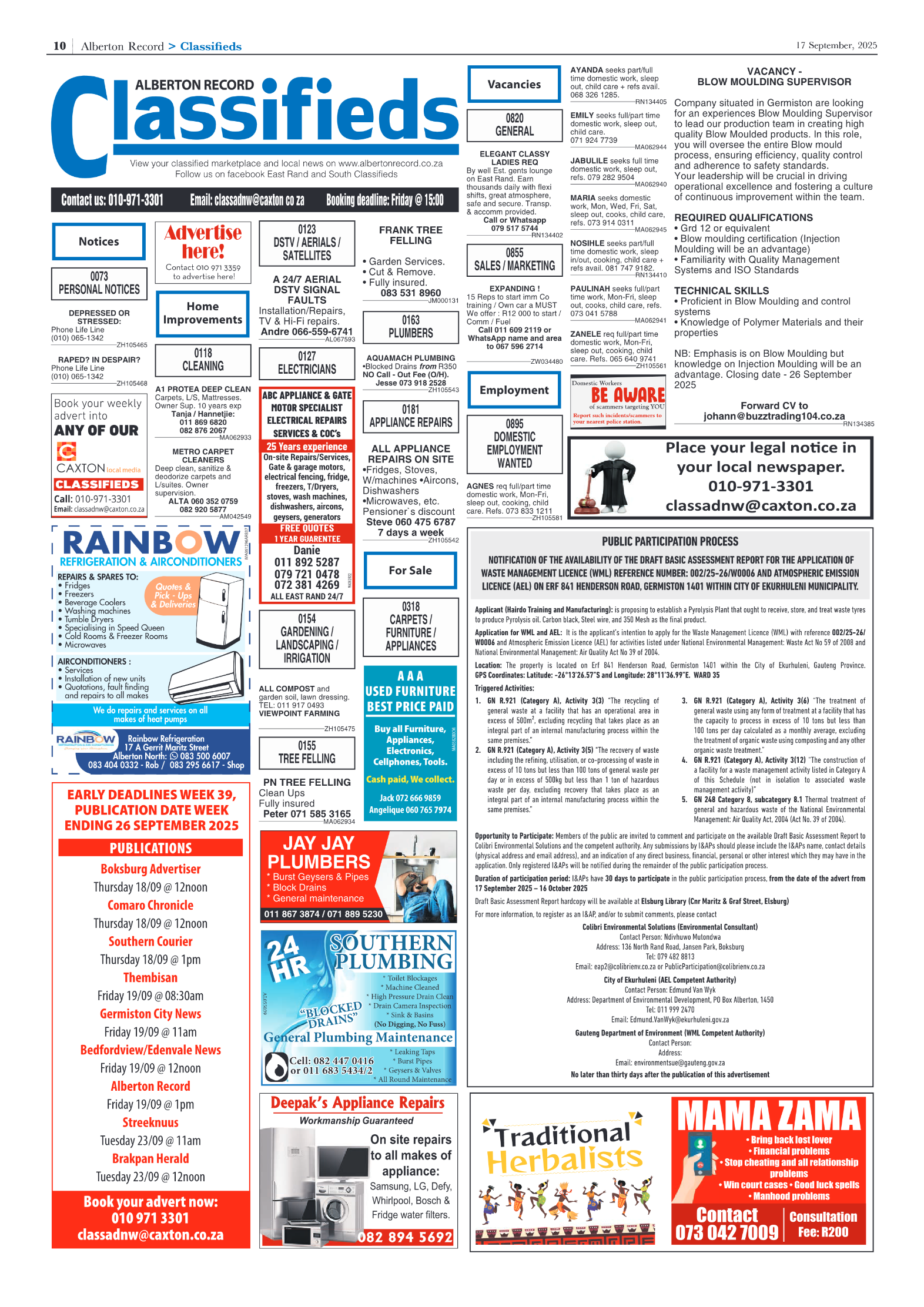 Alberton Record 17 September 2025 page 12