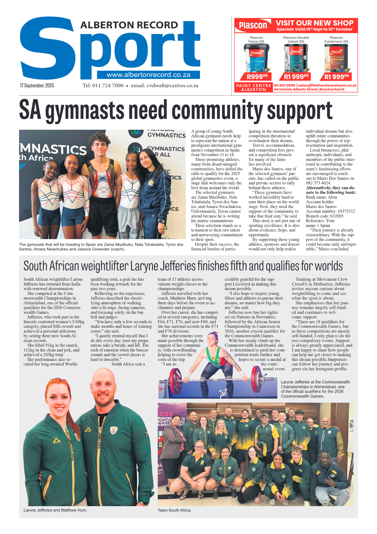 Alberton Record 17 September 2025 page 14