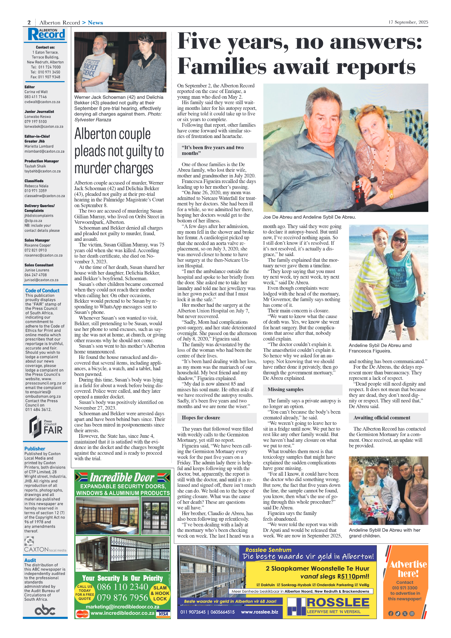 Alberton Record 17 September 2025 page 4