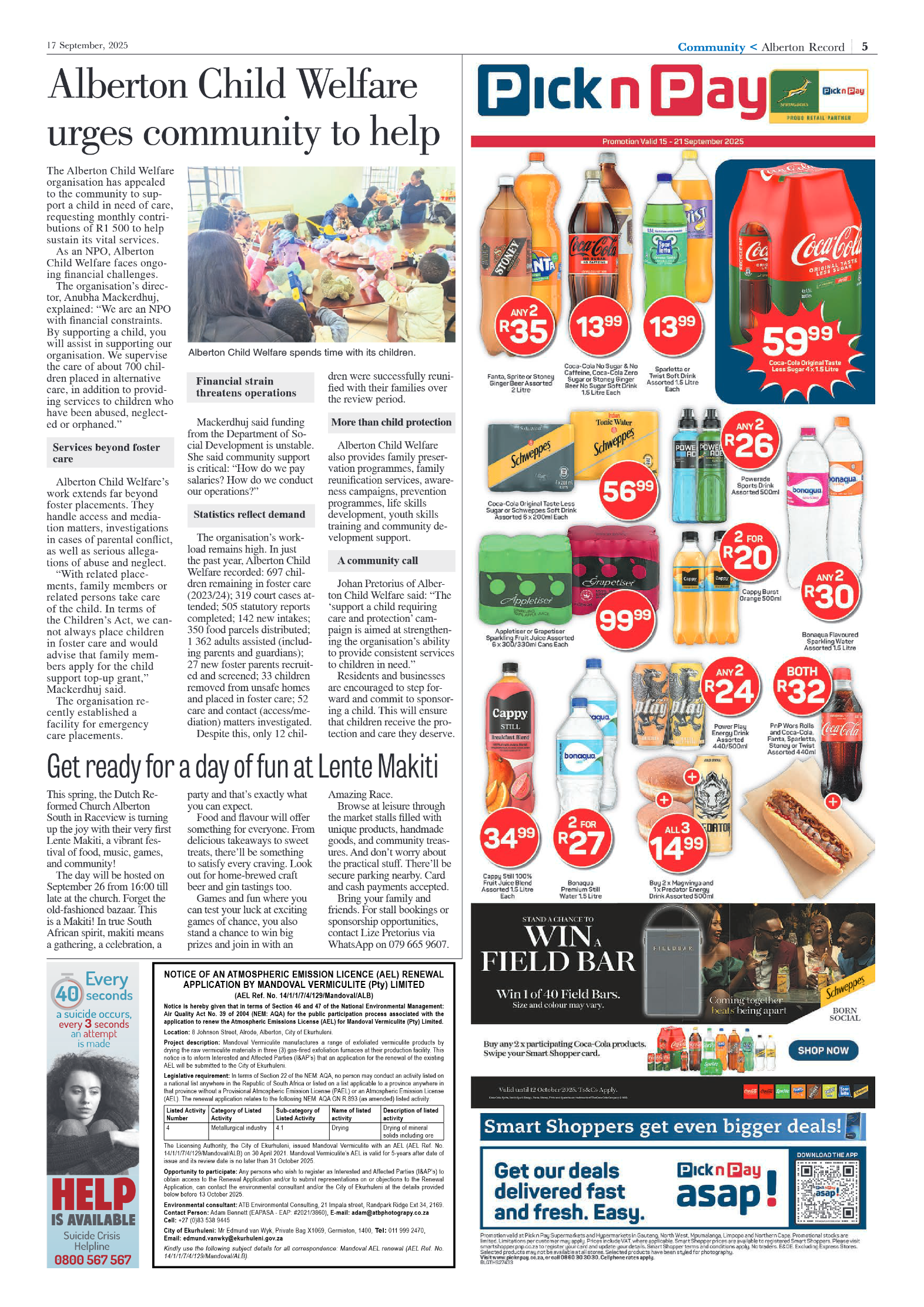 Alberton Record 17 September 2025 page 7