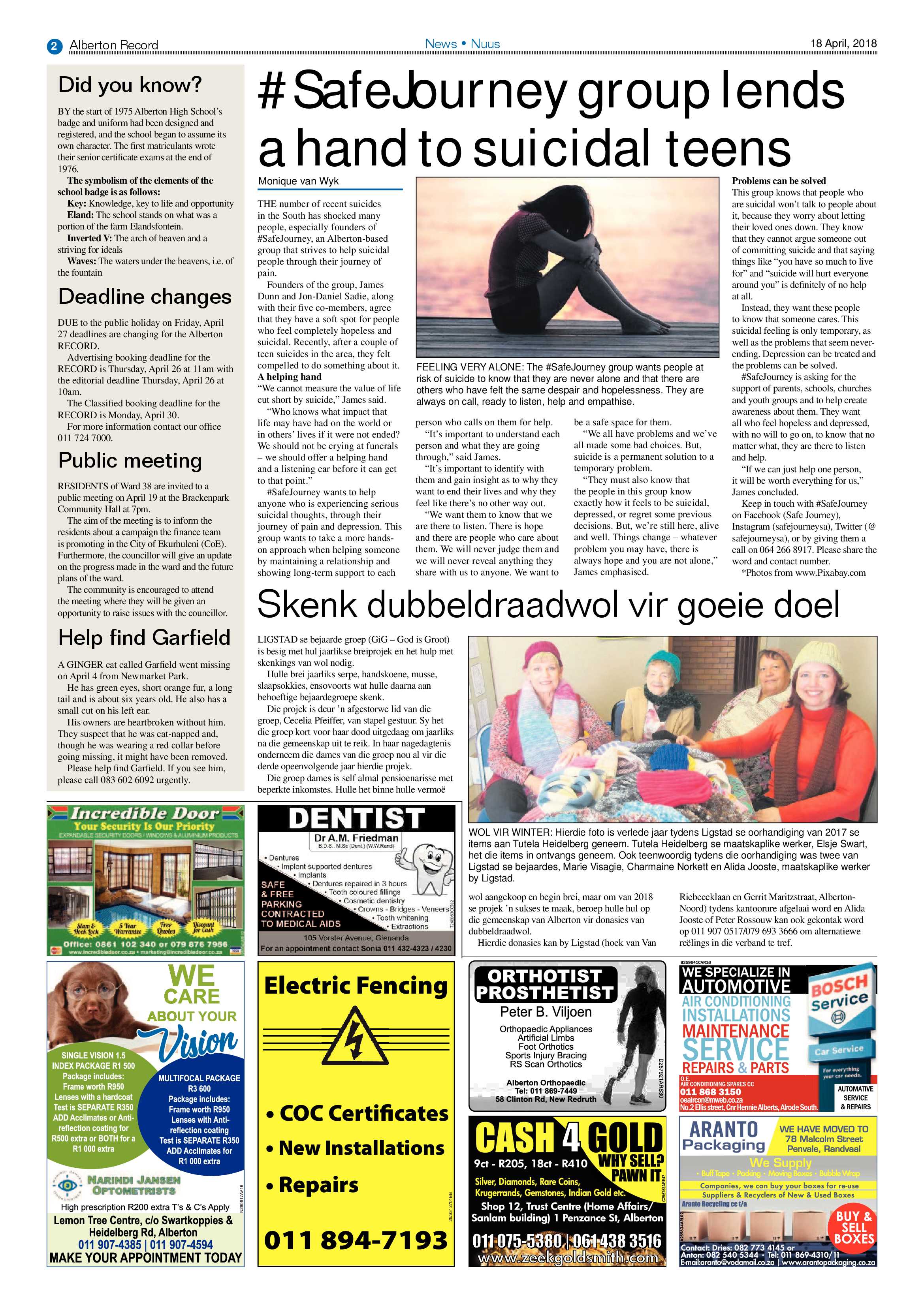 Alberton Record 18 April 2018 page 2